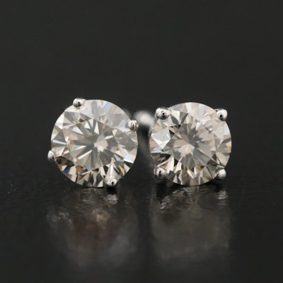 14K 0.75 CTW Lab Grown Fancy Gray Diamond Stud Earrings