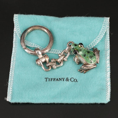 Tiffany & Co. Sterling and Enamel Keychain Italy