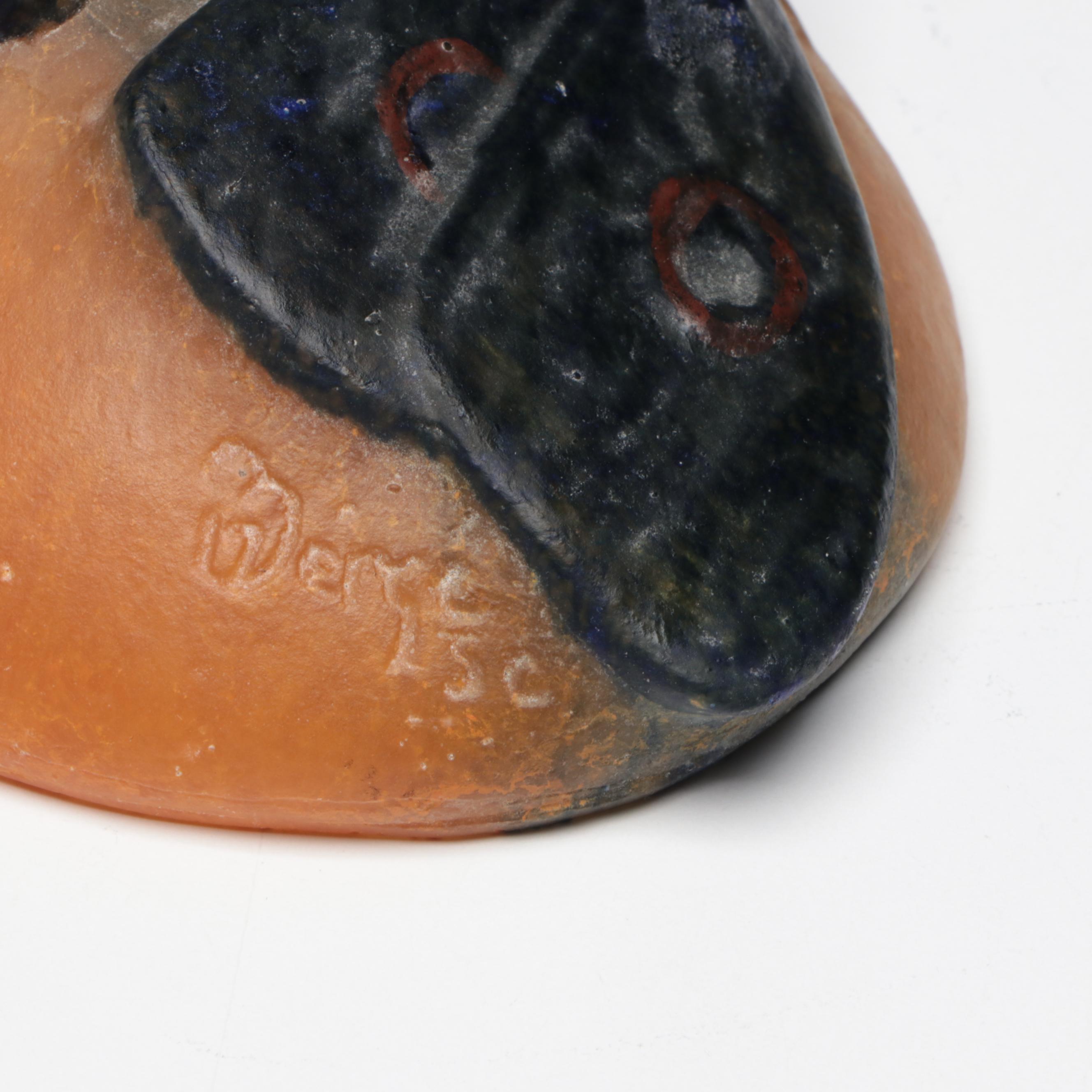 Amalric Walter Nancy Pâte-de-Verre Moth and Scarab Paperweights