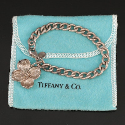 Tiffany & Co. "Dogwood" Sterling Flower Charm Bracelet
