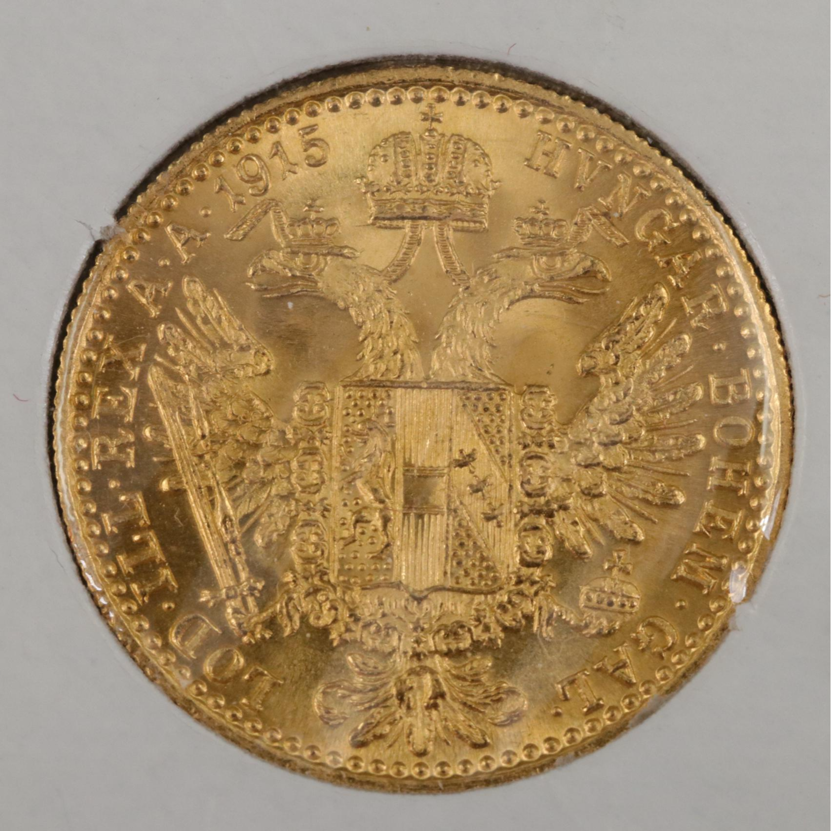 1915 Austrian One Ducat Gold Coin Re-strike