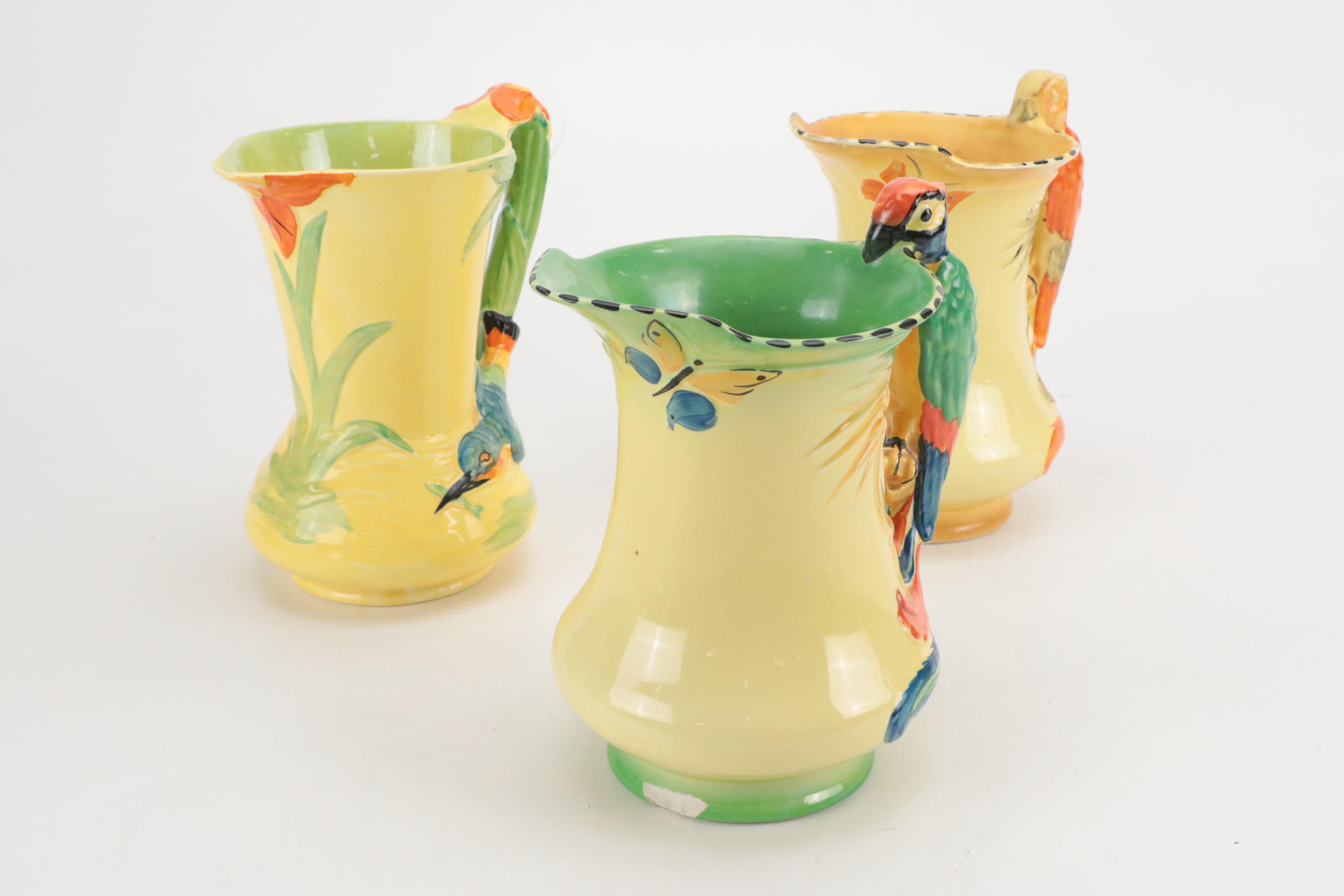 Burgess & Leigh Art Deco Style Burleigh Ware Pitchers, Early to Mid-20th Century