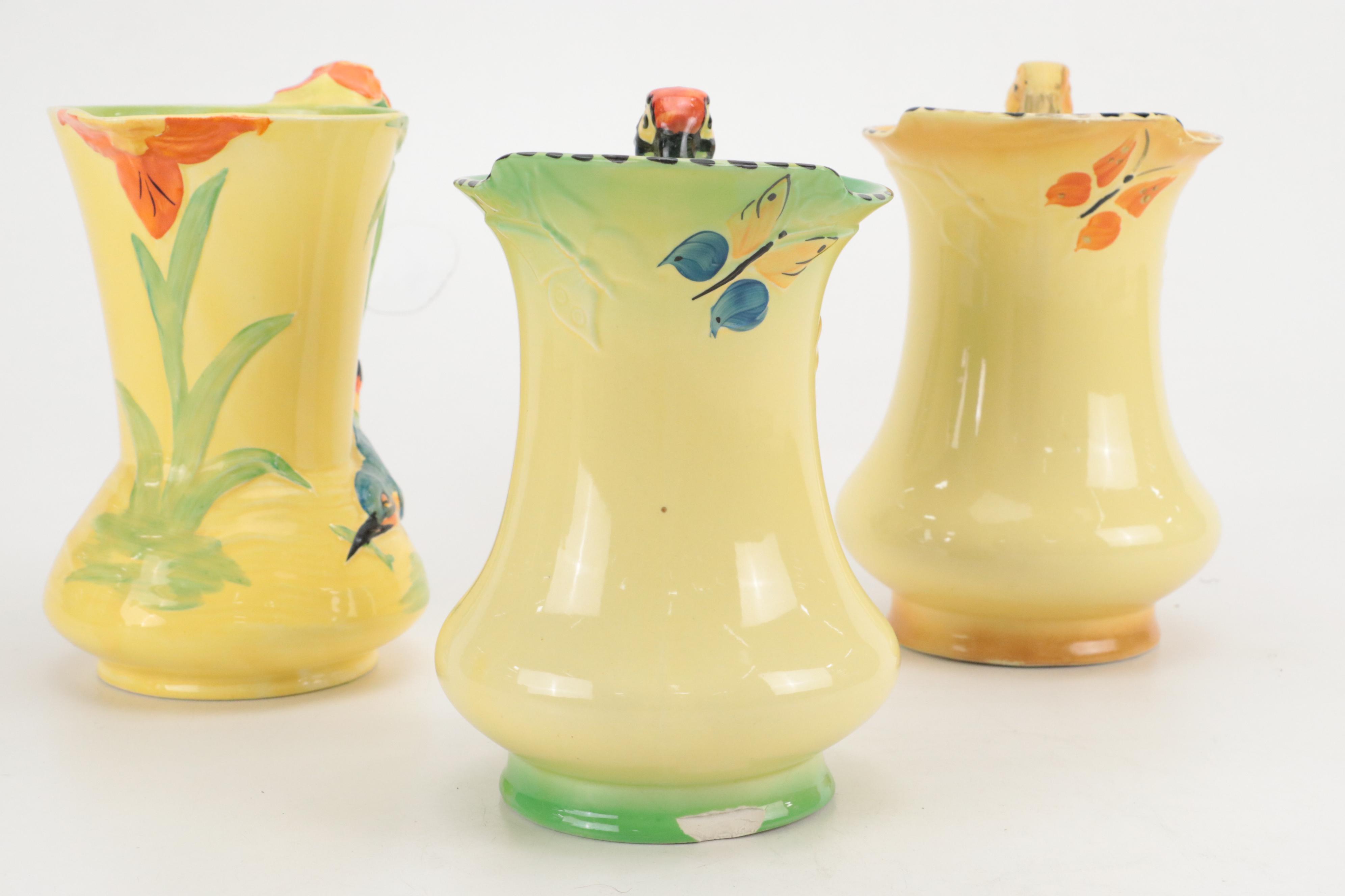 Burgess & Leigh Art Deco Style Burleigh Ware Pitchers, Early to Mid-20th Century