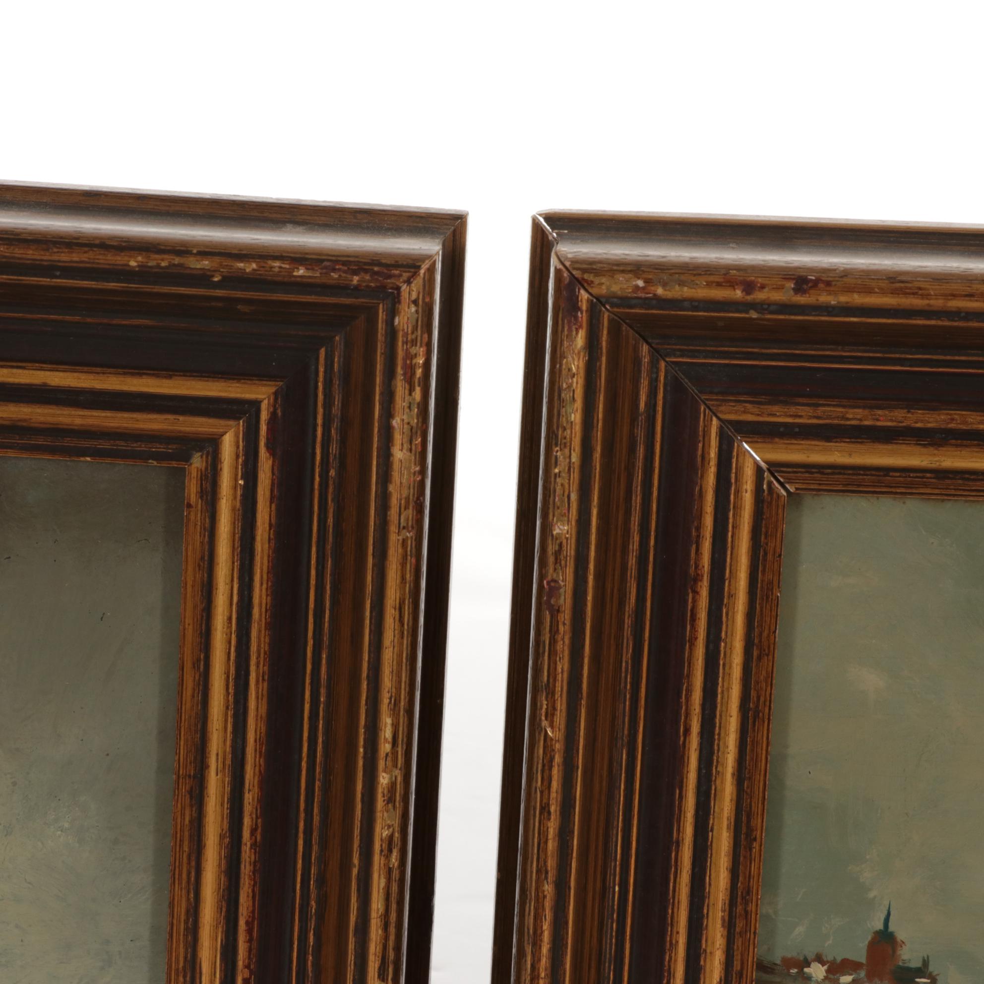 Maritime Oil Paintings of Sailing Ships, Mid to Late 20th Century