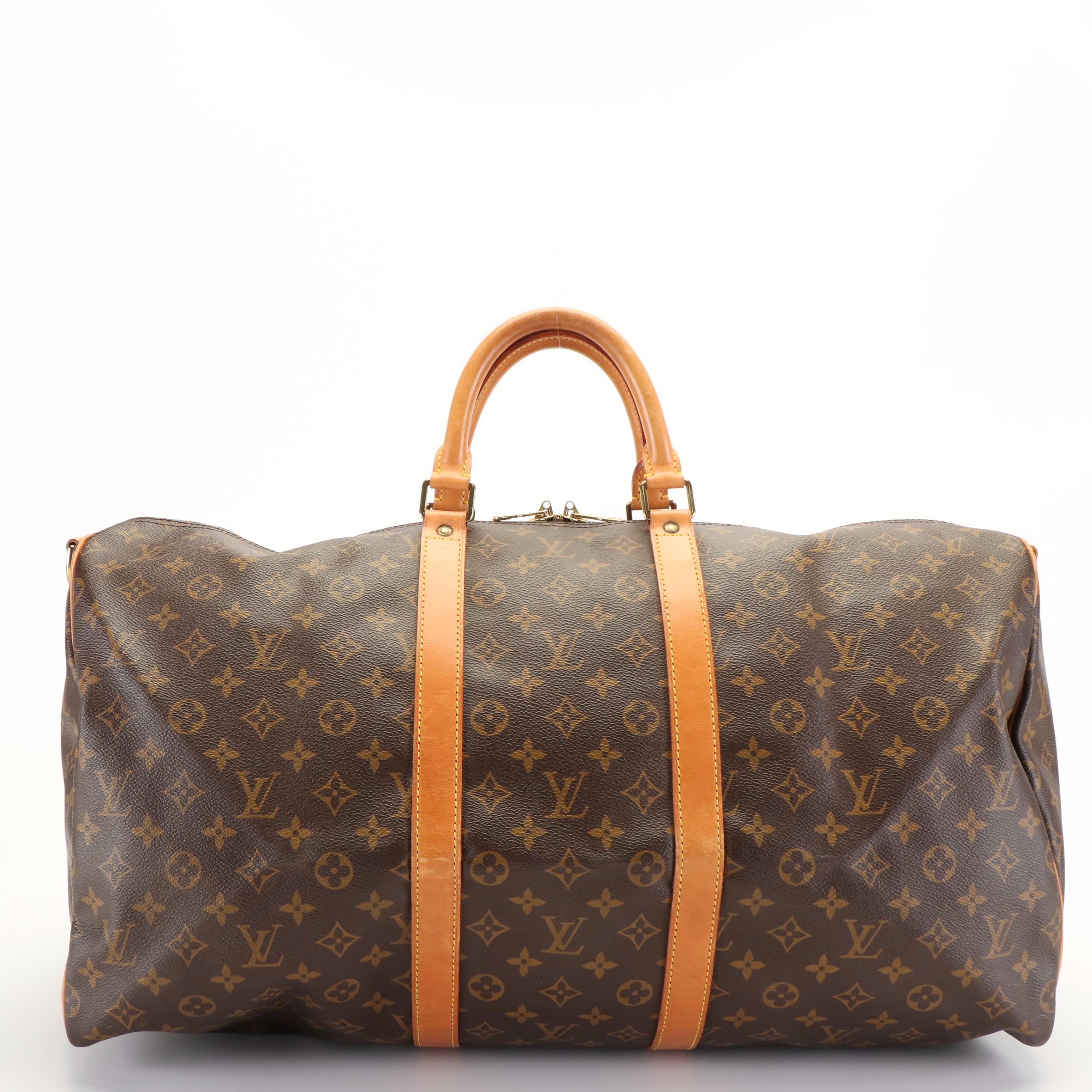 Louis Vuitton Keepall 50 Travel Bag in Brown Monogram Canvas