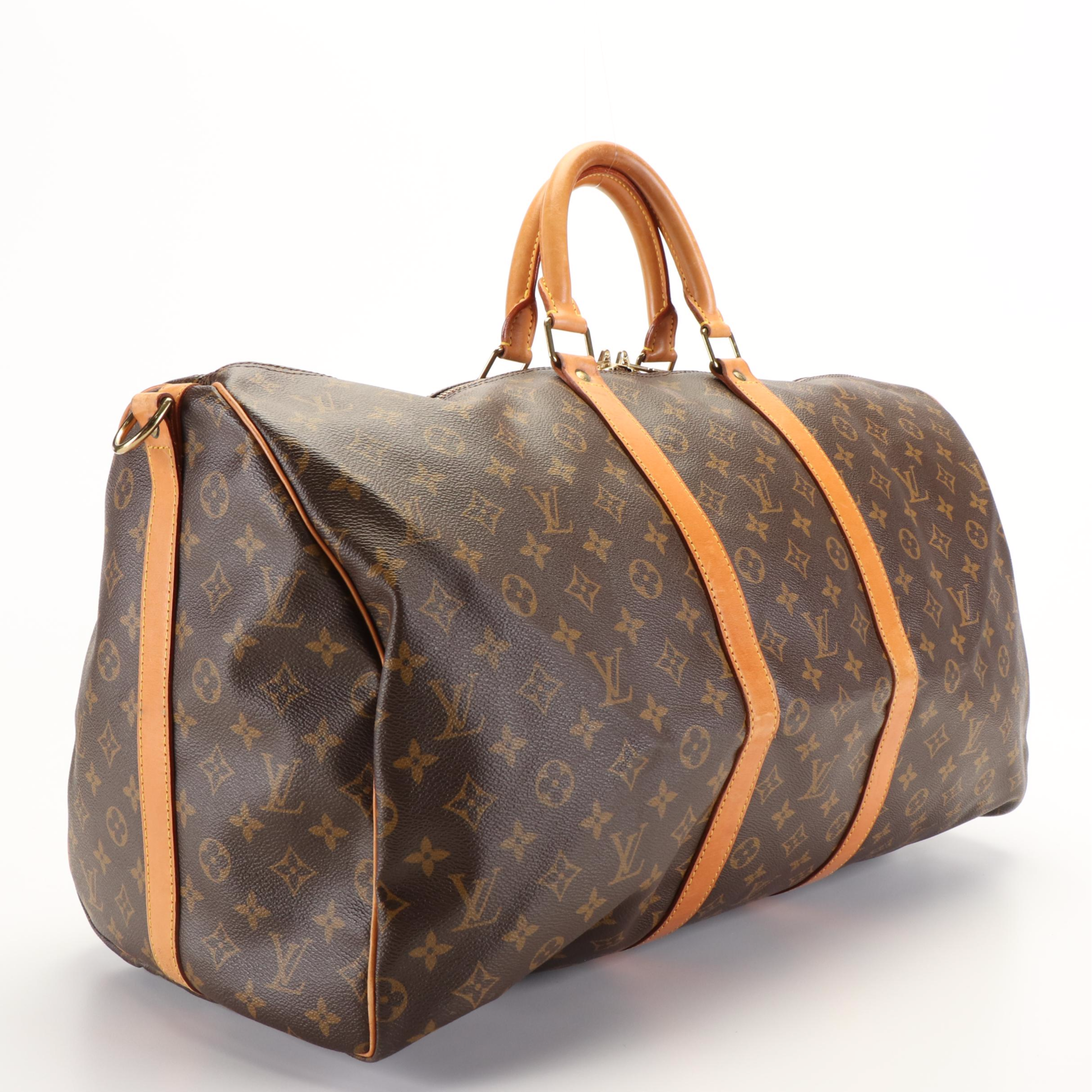 Louis Vuitton Keepall 50 Travel Bag in Brown Monogram Canvas