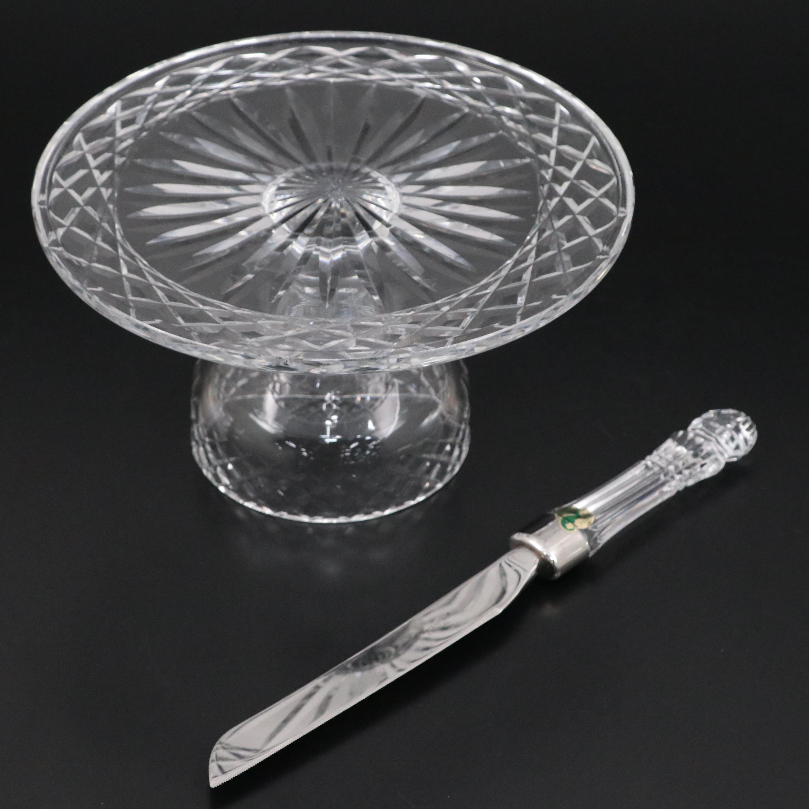 Waterford Crystal Cake Stand and Bridal Cake Knife