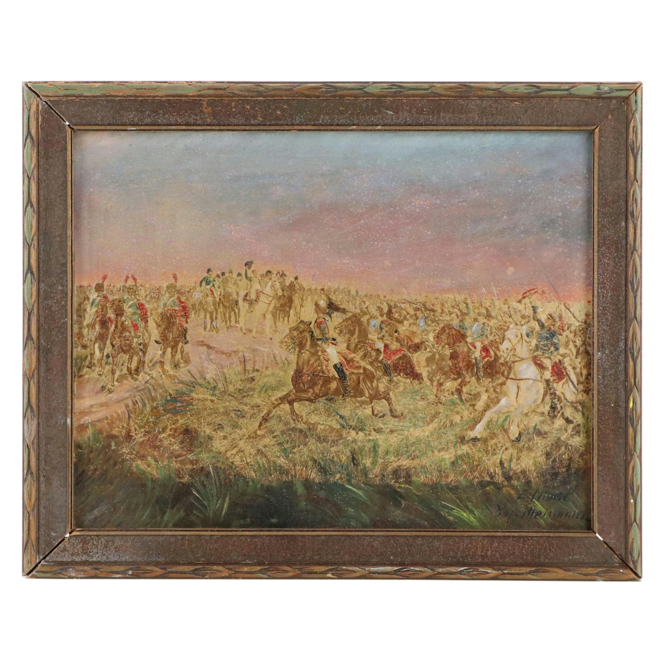 Oil Painting After Jean-Louis-Ernest Meissonier "1807, Friedland"