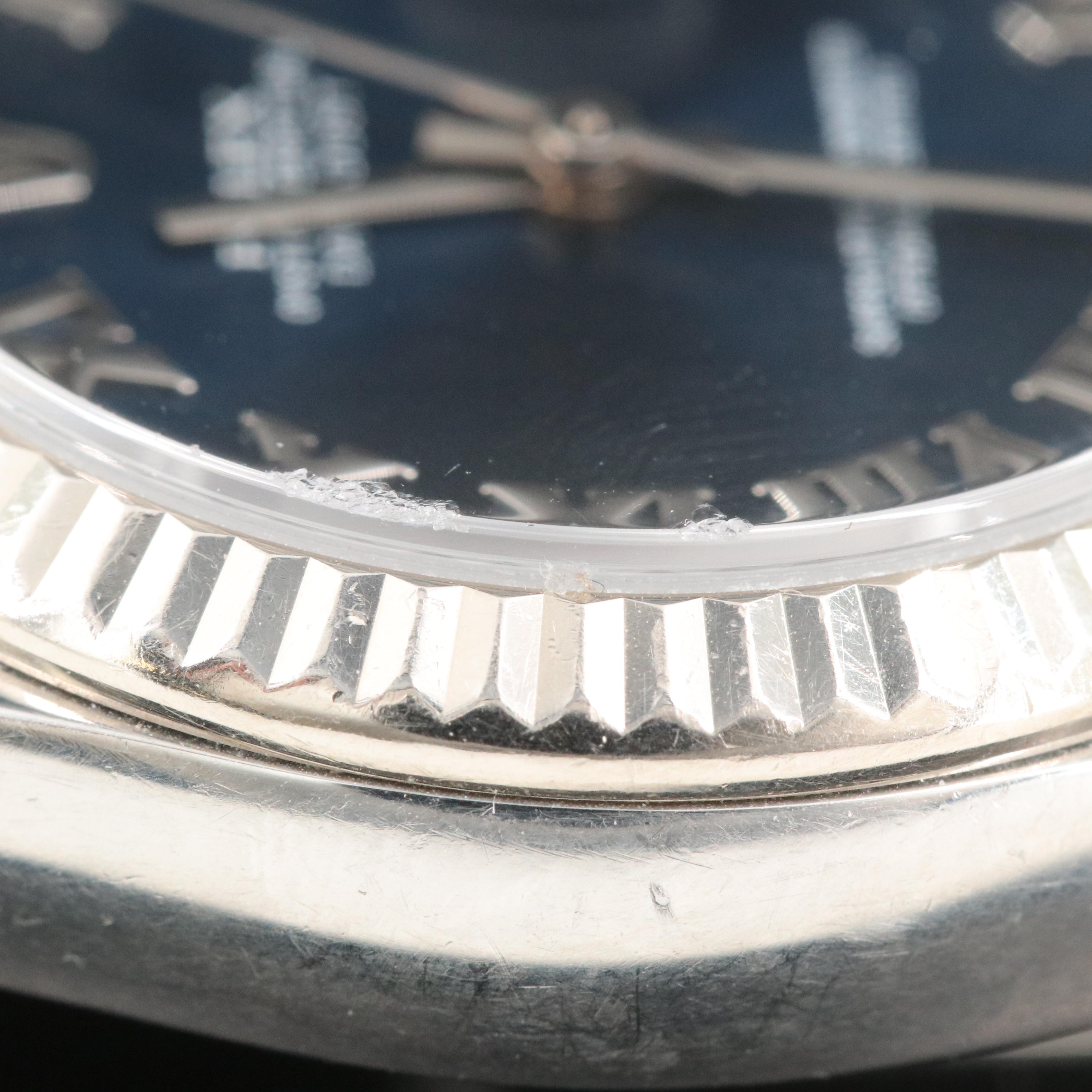 Rolex Oyster Perpetual Blue Roman Datejust Watch