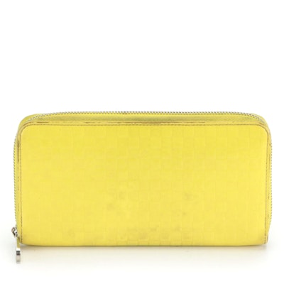 Louis Vuitton Lemon Yellow Damier Facette Zippy Wallet