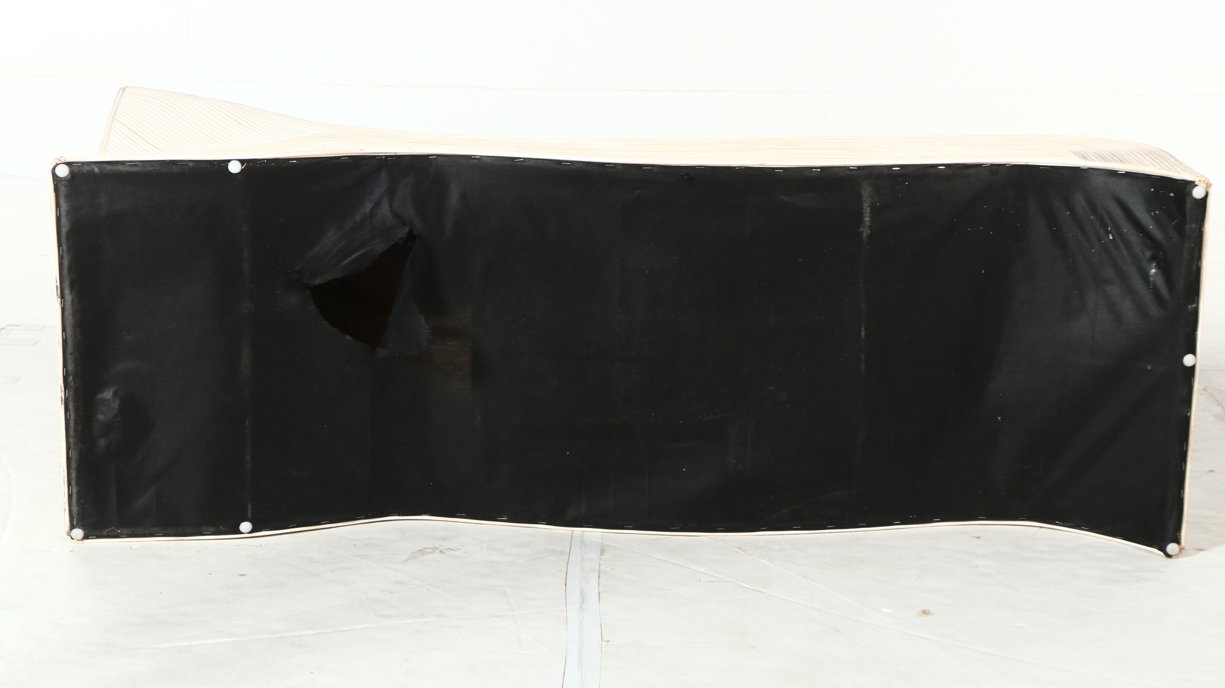 Modern Sculptural Split Reed Chaise Longue, Manner of Betty Cobonpue