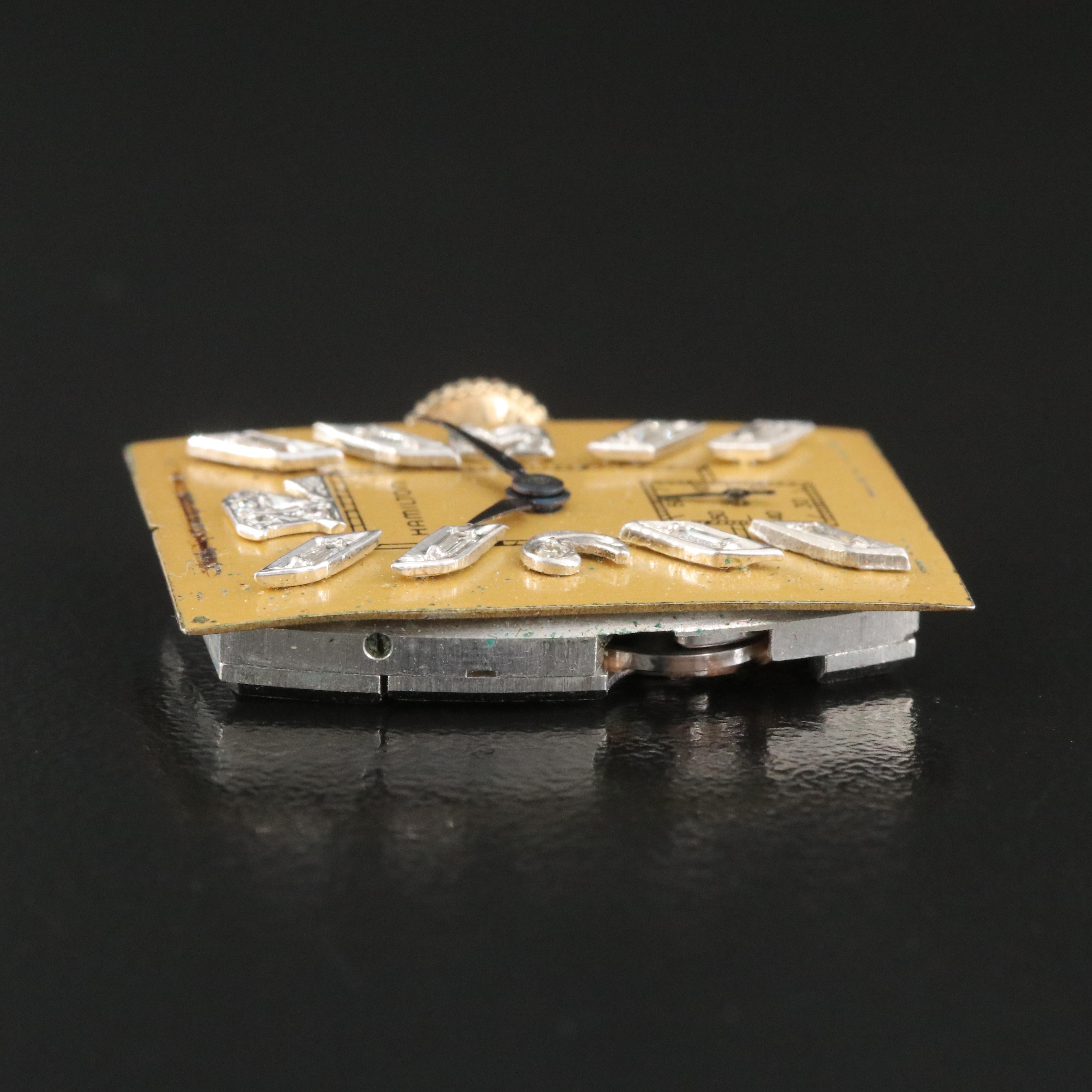 1940s Hamilton Diamond Dial Watch Movement