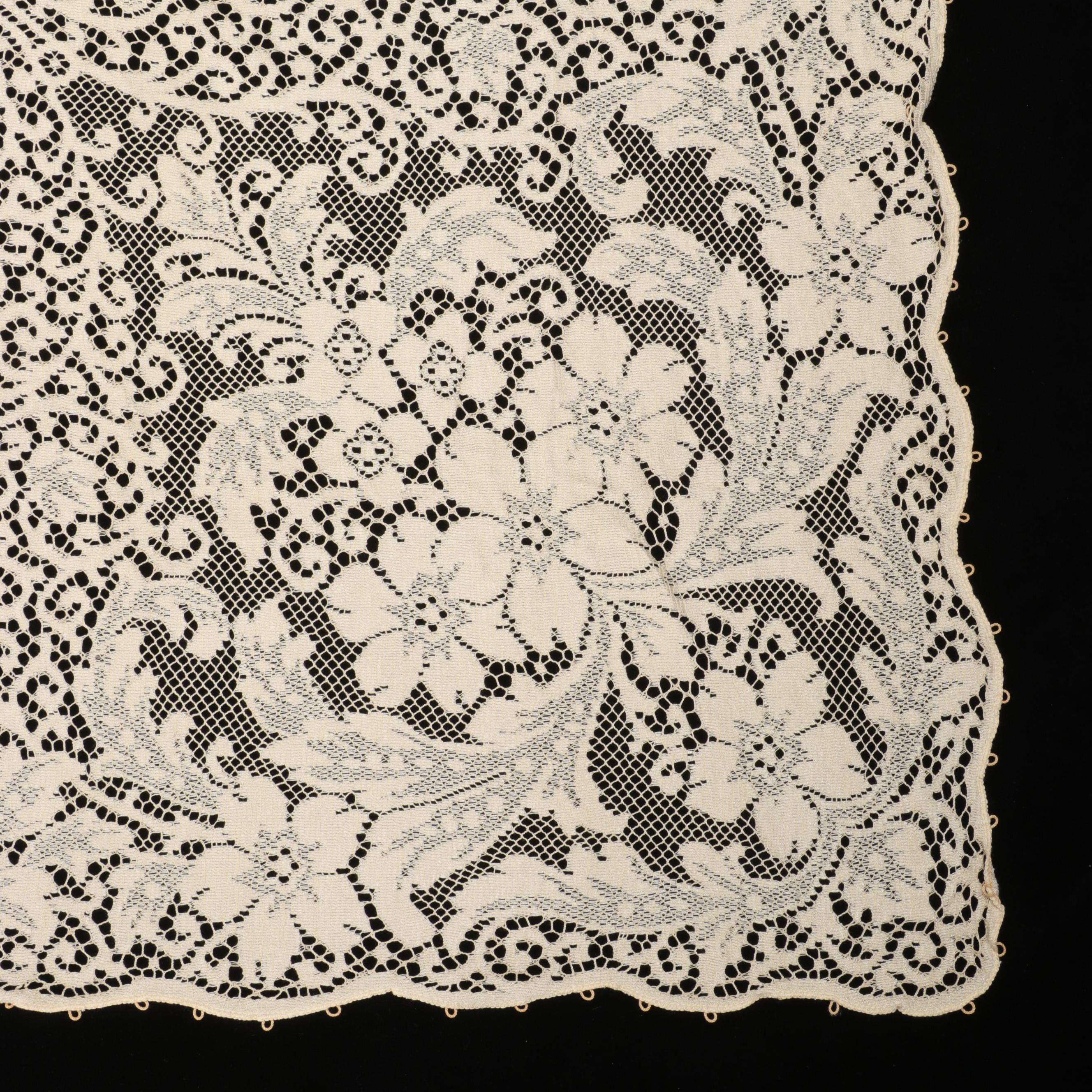 Lace Tablecloths with Other Linens, Early to Mid-20th Century