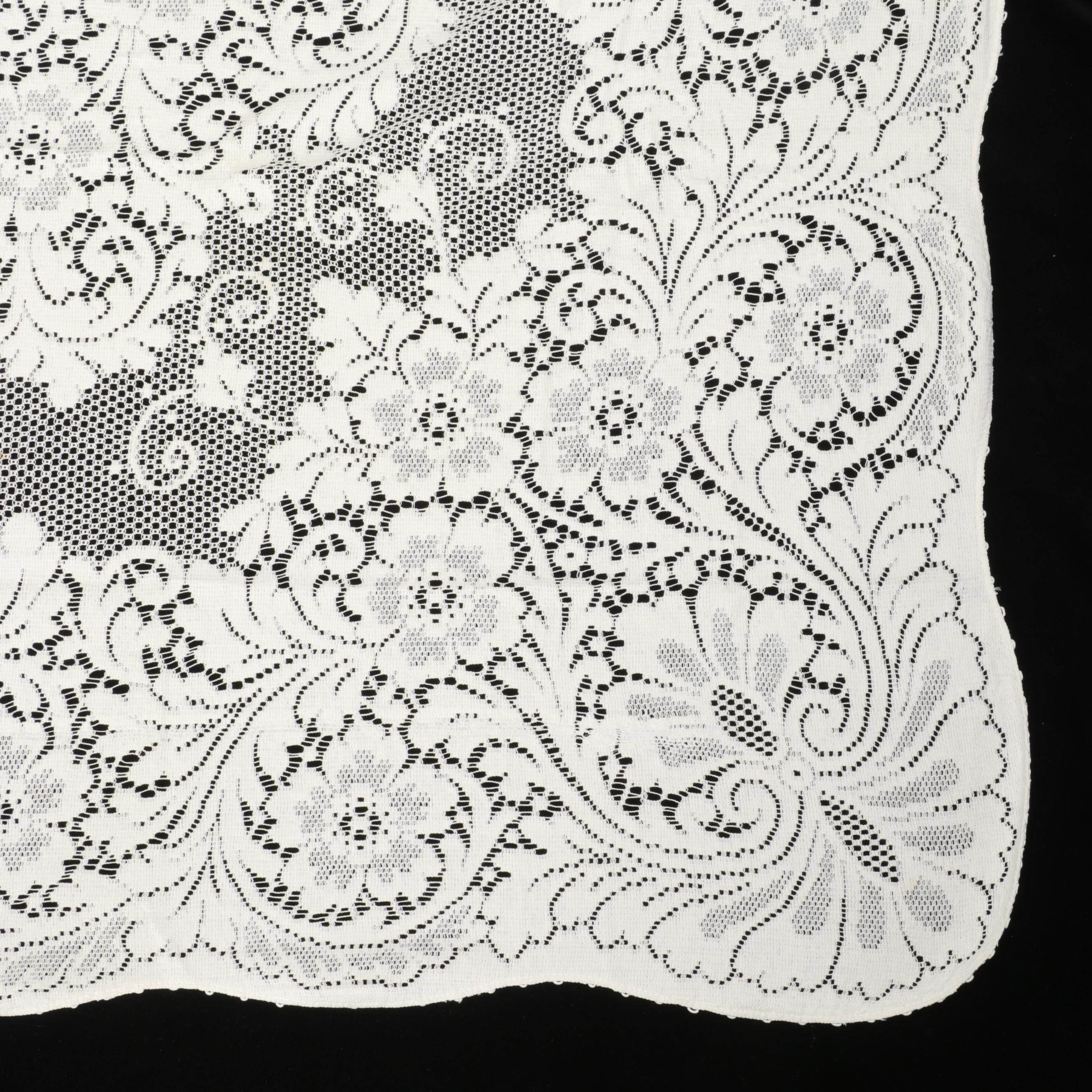 Lace Tablecloths with Other Linens, Early to Mid-20th Century