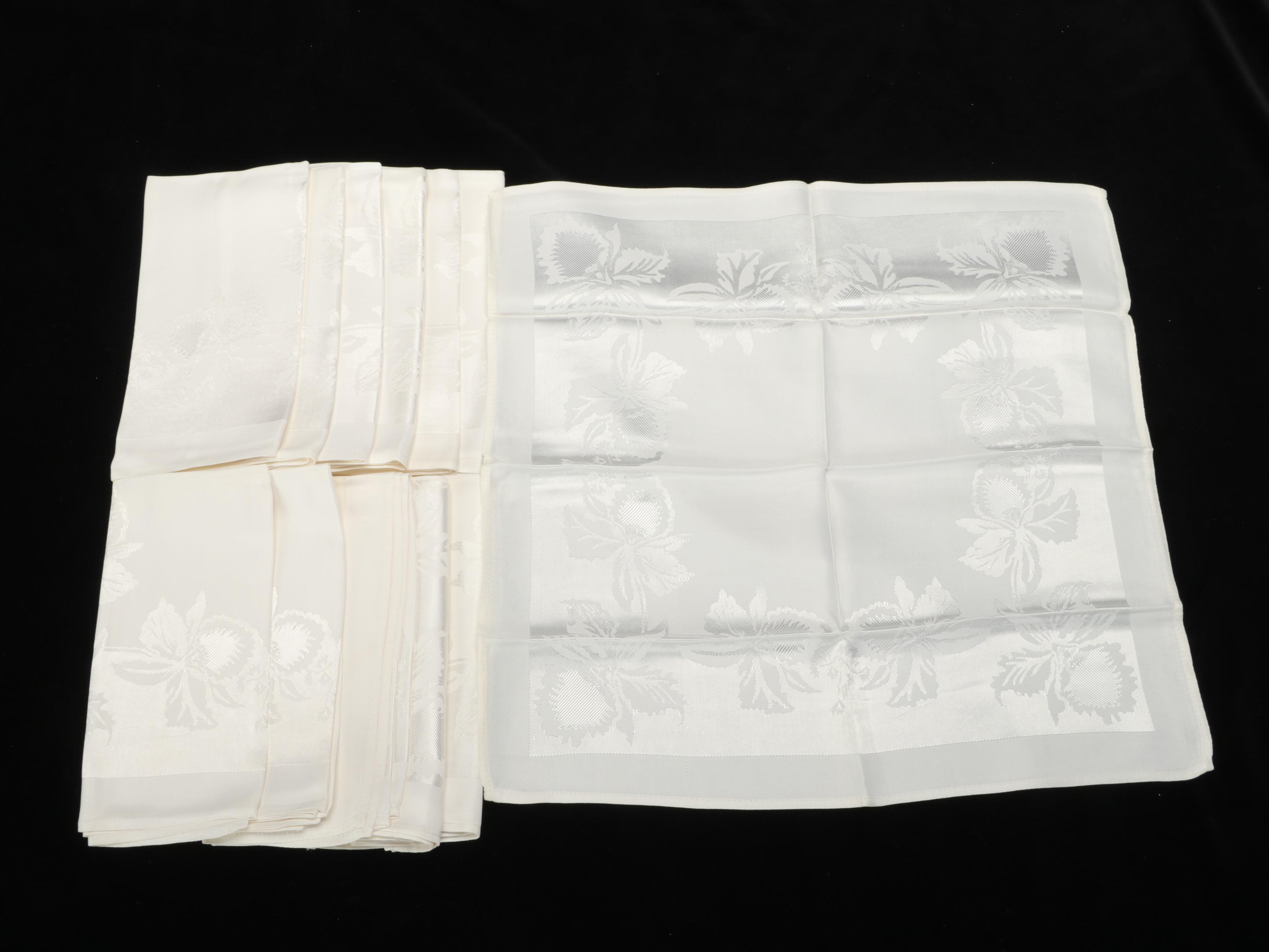Lace Tablecloths with Other Linens, Early to Mid-20th Century