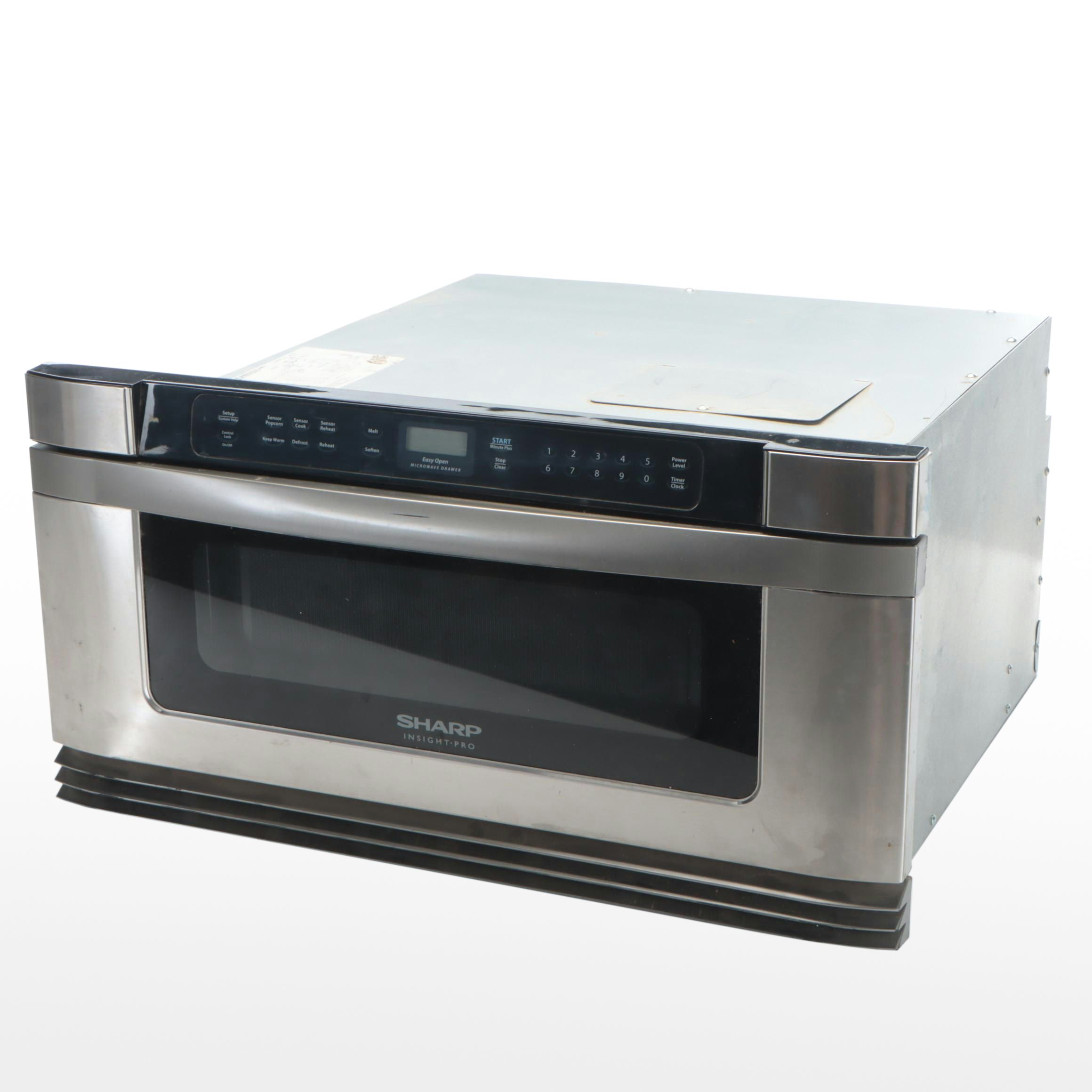 Sharp Insight Pro Easy Open Brushed Stainless Microwave Drawer EBTH