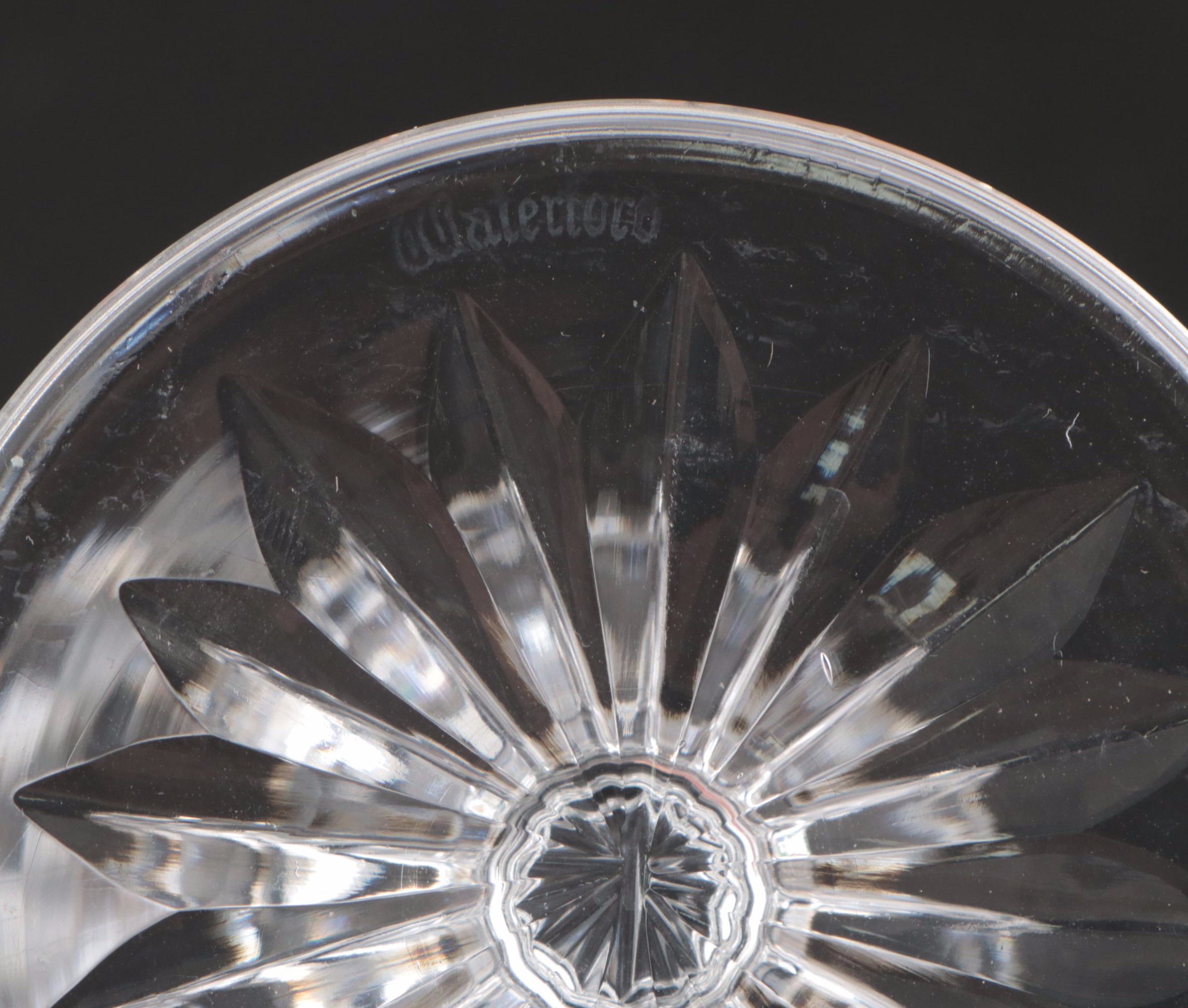 Waterford "Powerscourt" Crystal Claret Wine Glasses, 1969-2017