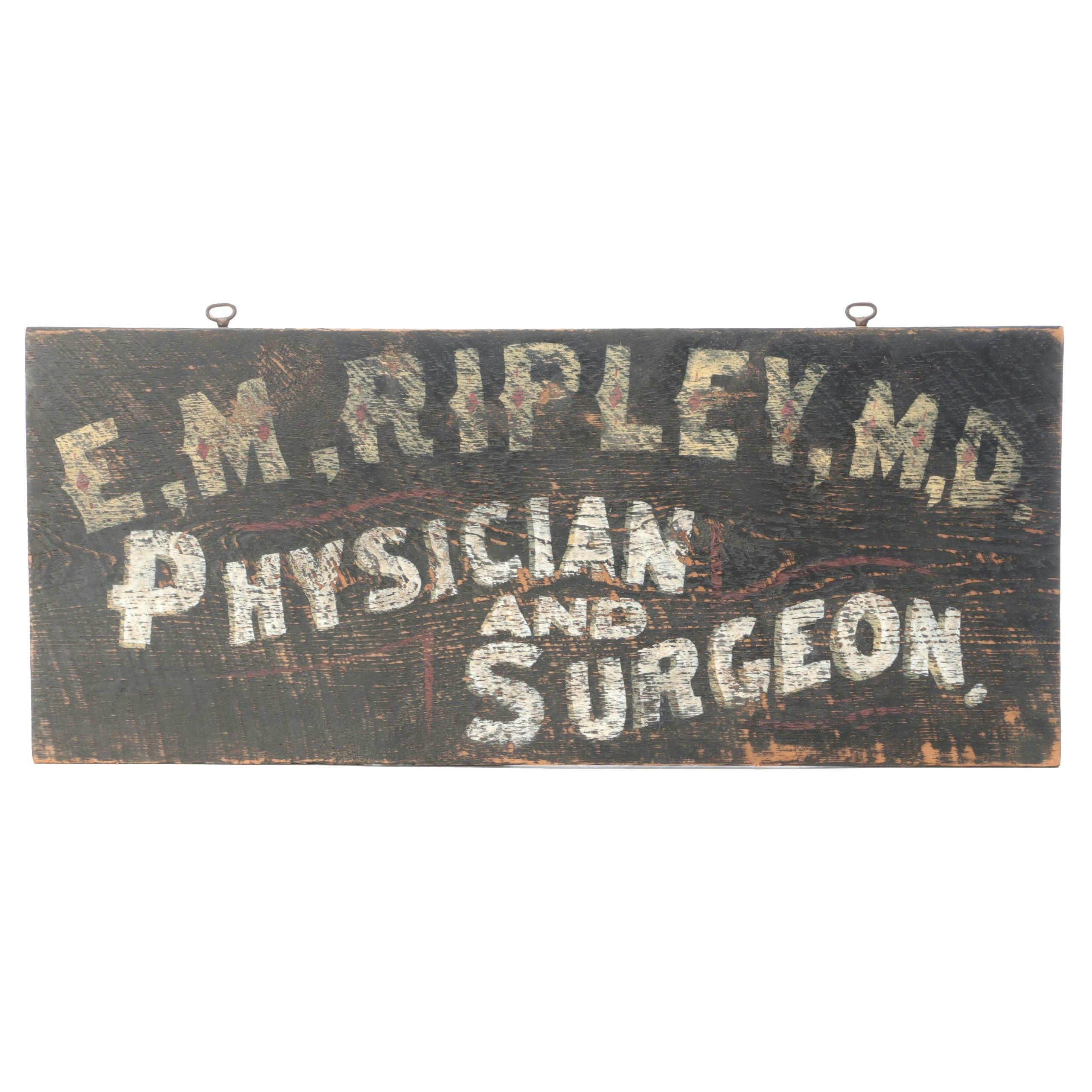 Victorian Style Wooden Doctor's Sign