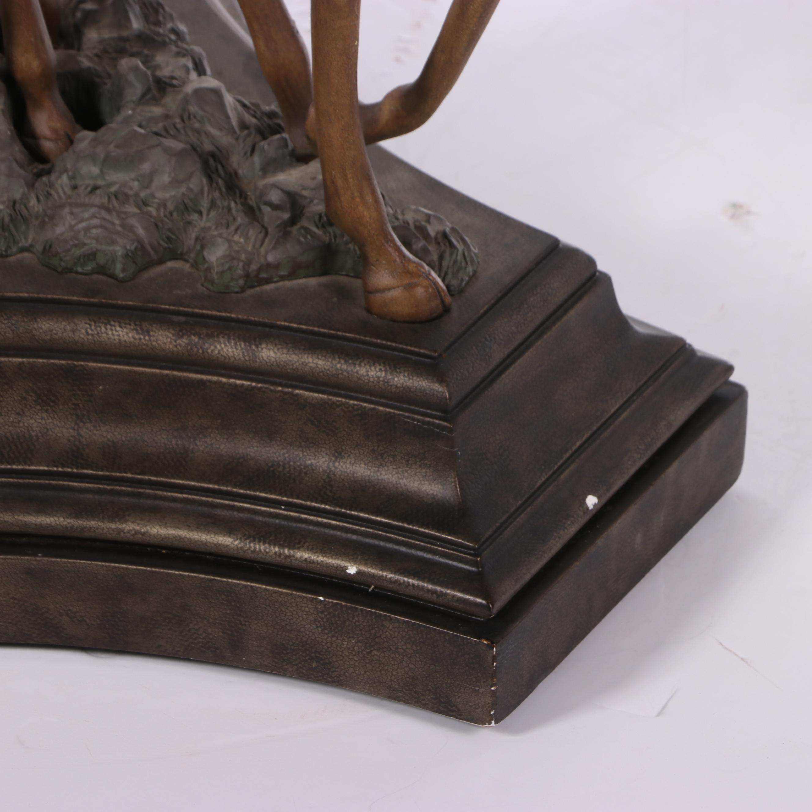 Giraffe Base Glass Top Side Table