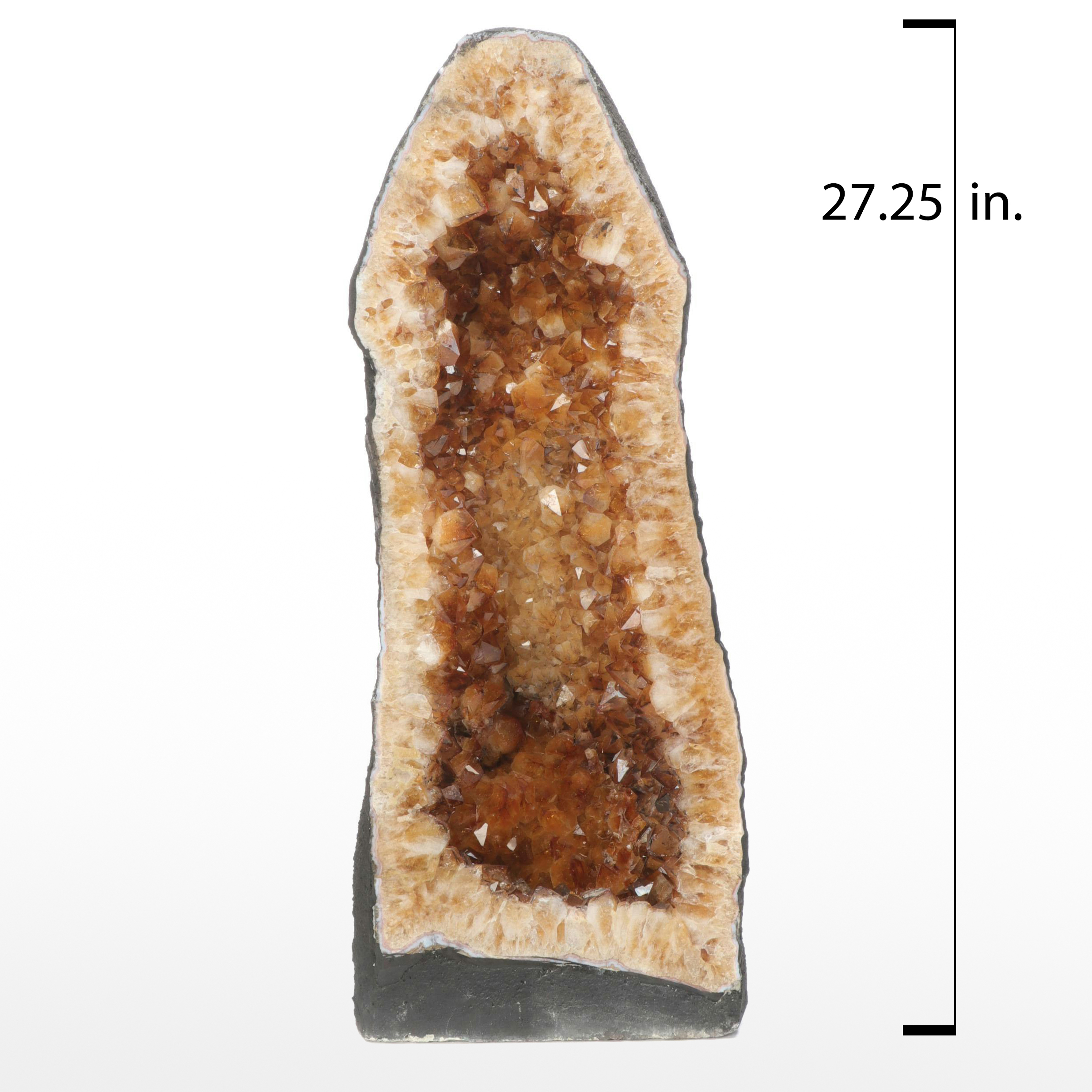 Tall Citrine Cathedral Geode Specimen