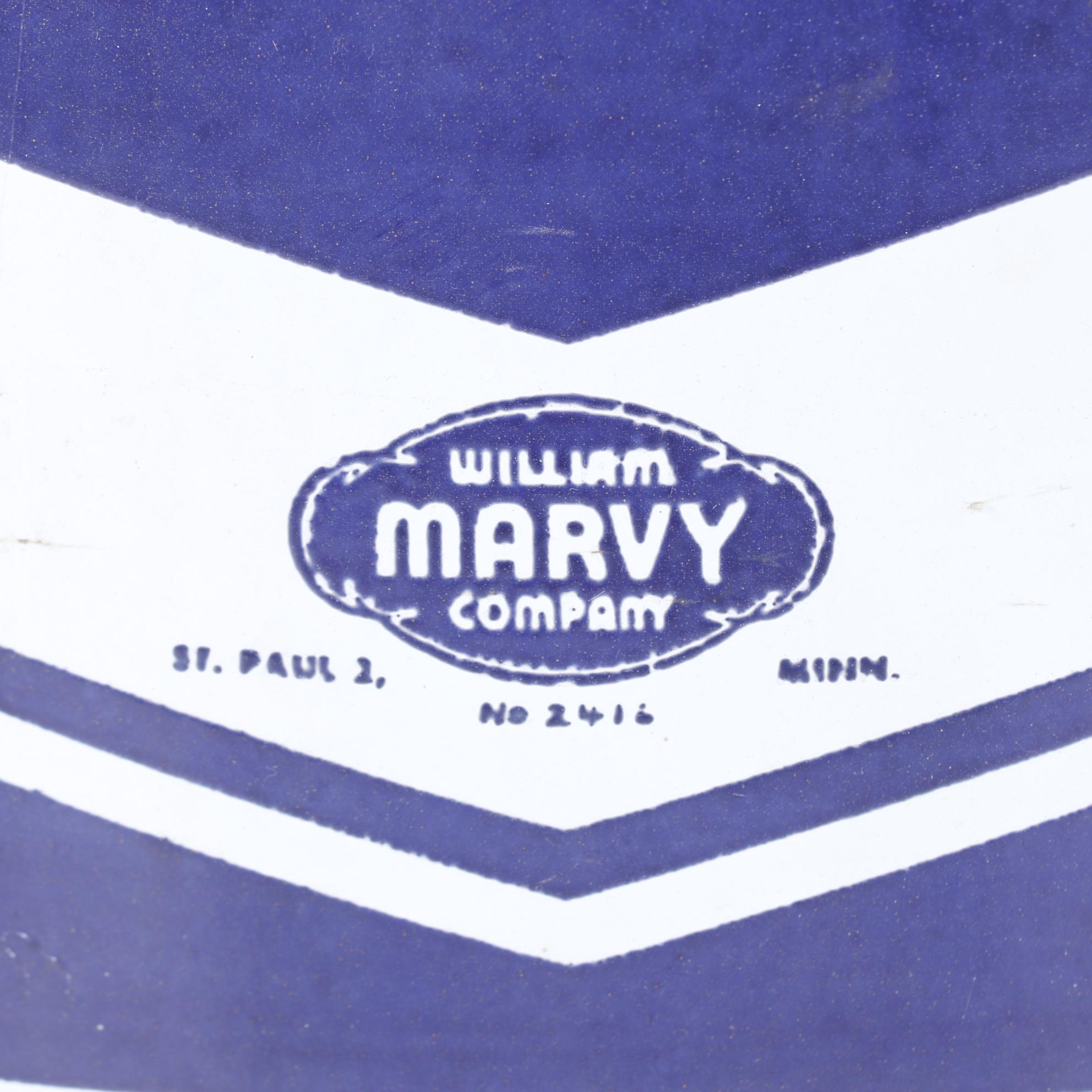 1950s Wm. Marvy "Look Better-Feel Better" Curved Porcelain Barber Sign and More