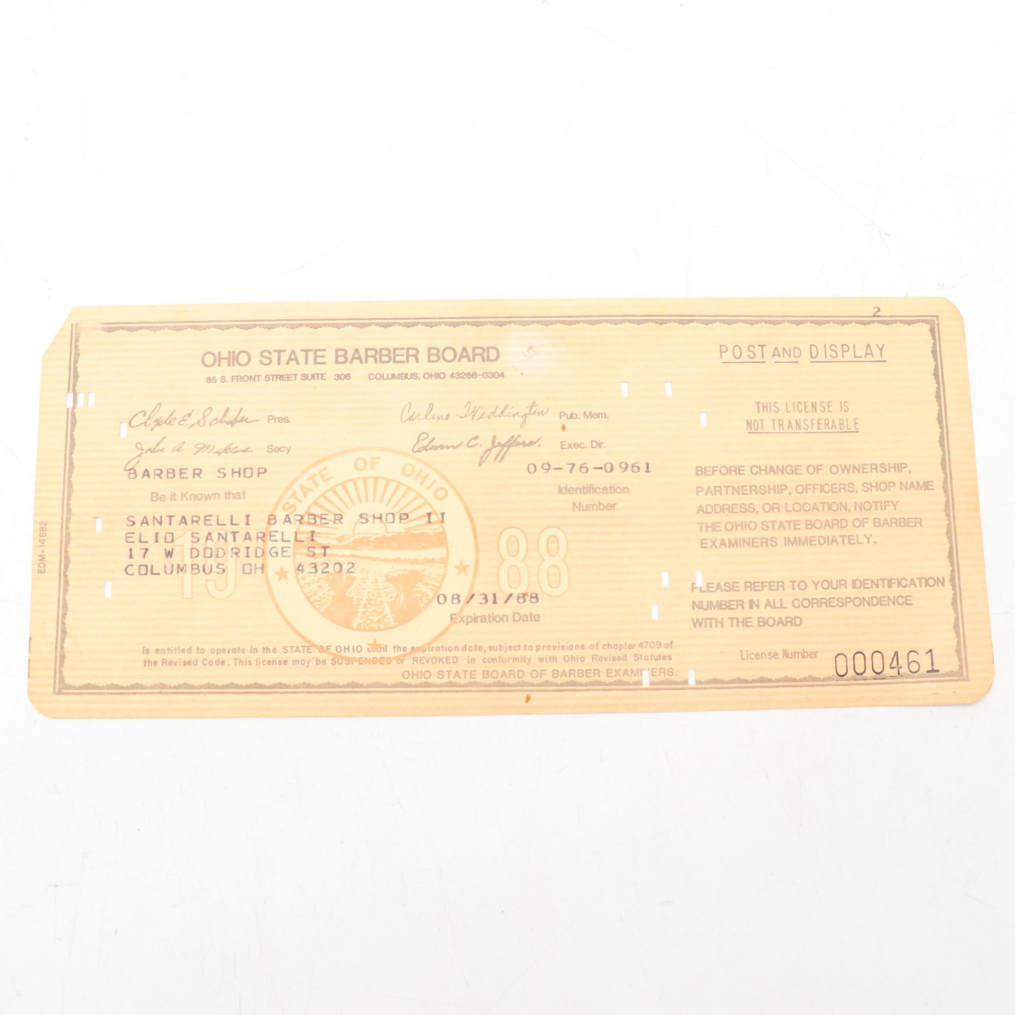 1950s Wm. Marvy "Look Better-Feel Better" Curved Porcelain Barber Sign and More