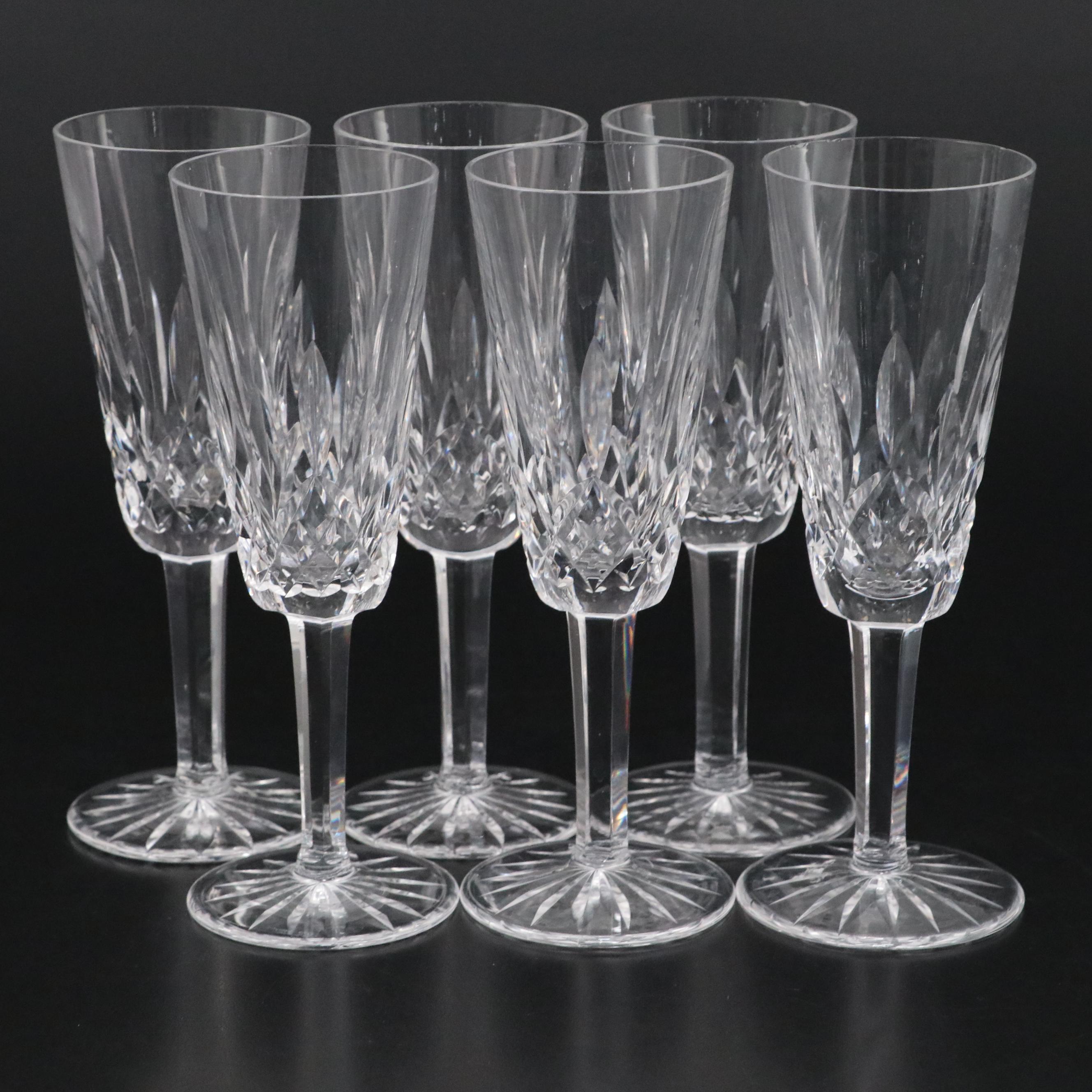 Waterford "Lismore" Crystal Champagne Flutes