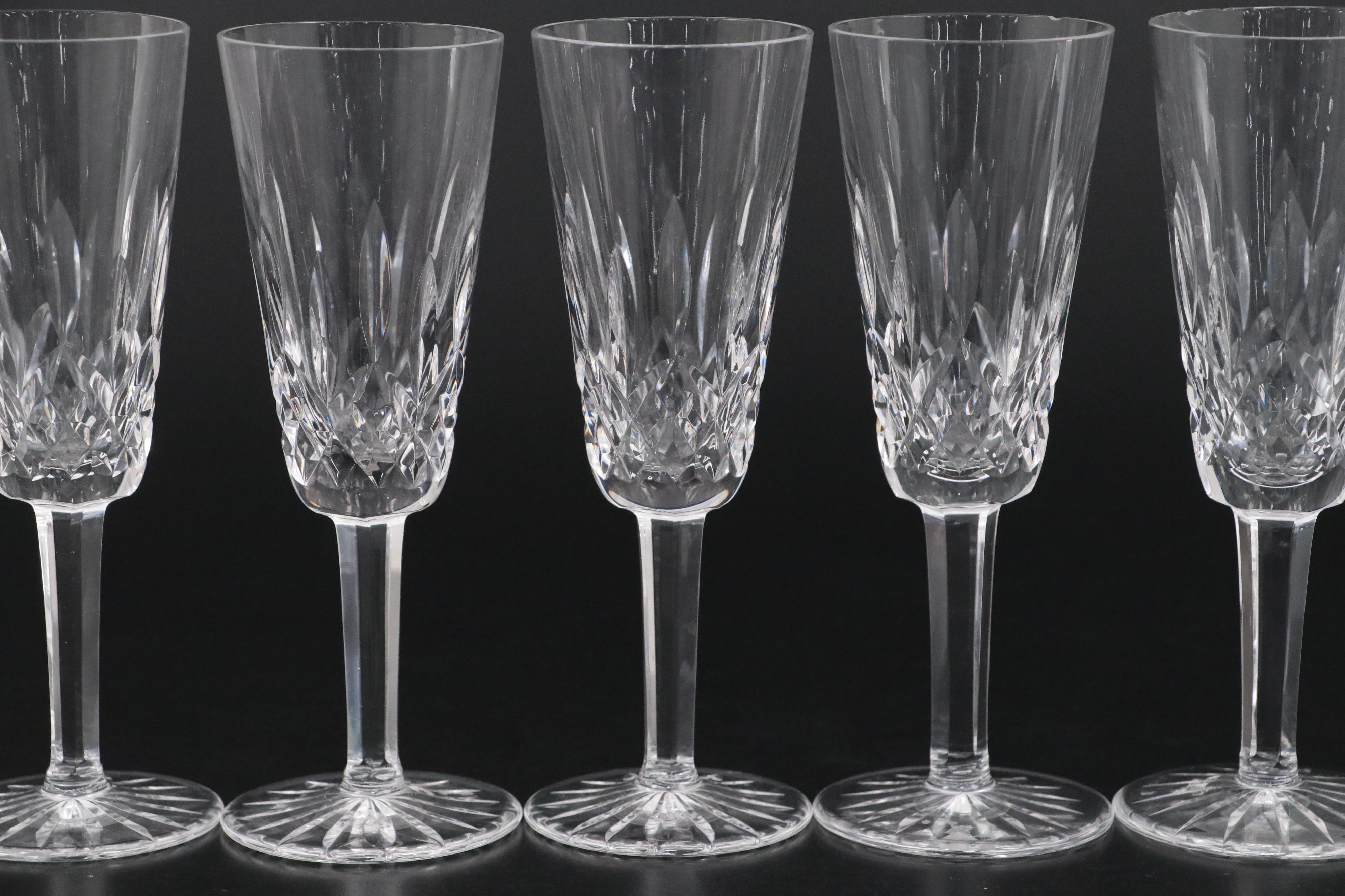 Waterford "Lismore" Crystal Champagne Flutes
