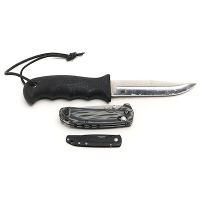 Cutco All-Purpose Fixed Blade Knife with Gerber and Benchmade Folding Knives