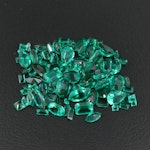 Loose 18.97 CTW Lab Grown Emerald Gemstone Lot