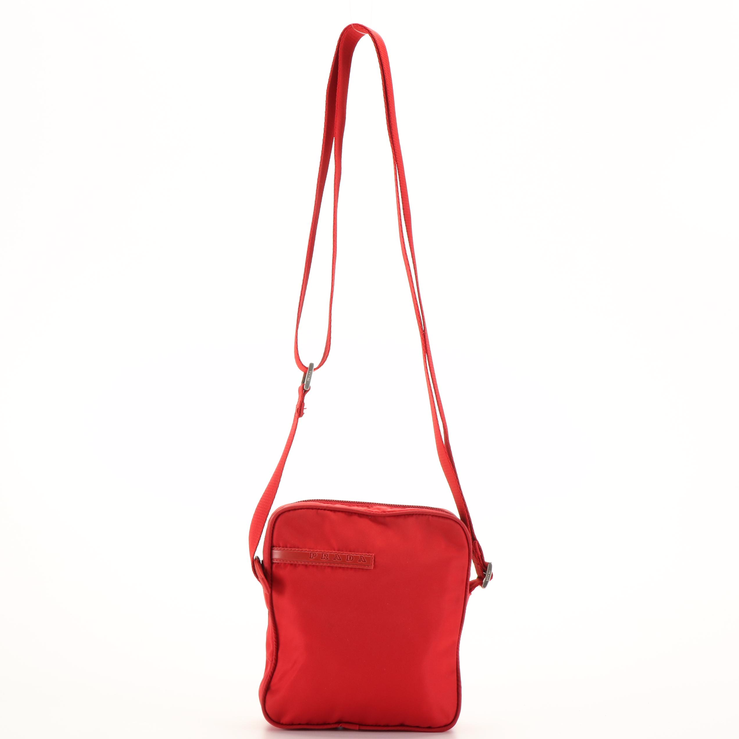 Prada Sports Crossbody Bag in Red Nylon