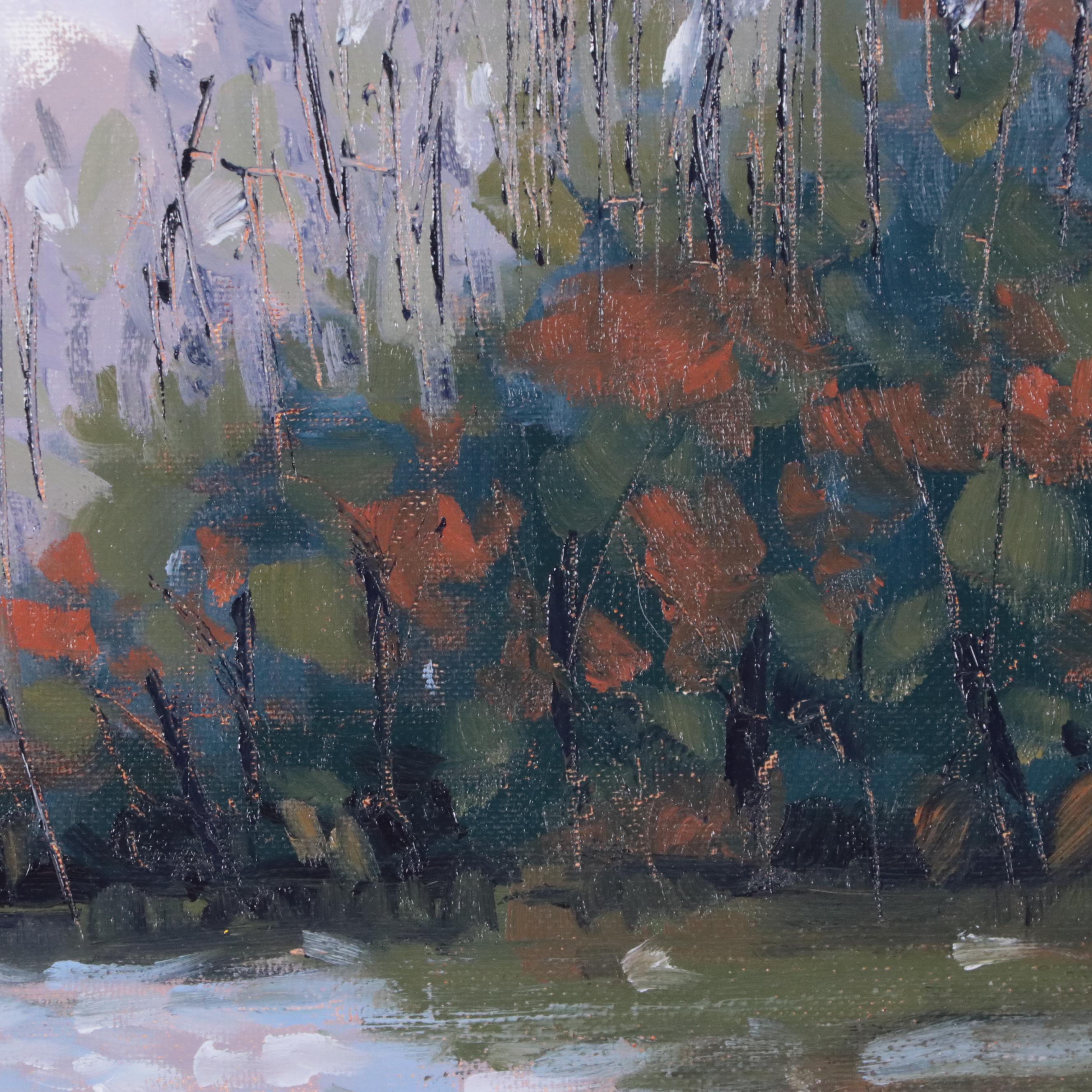 American Impressionist Style Landscape Oil Painting