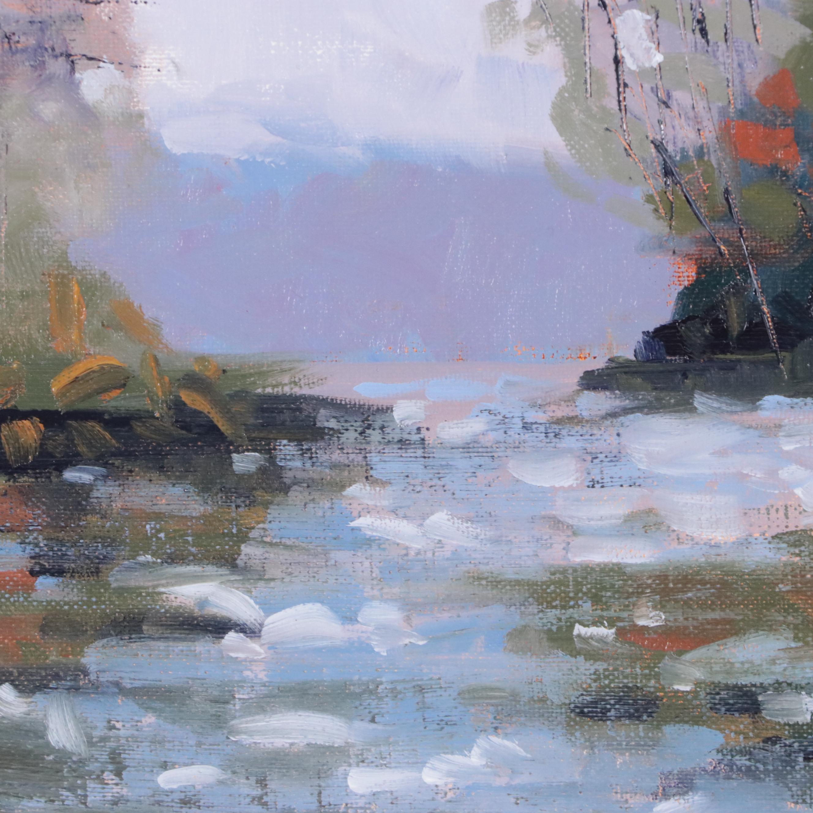 American Impressionist Style Landscape Oil Painting