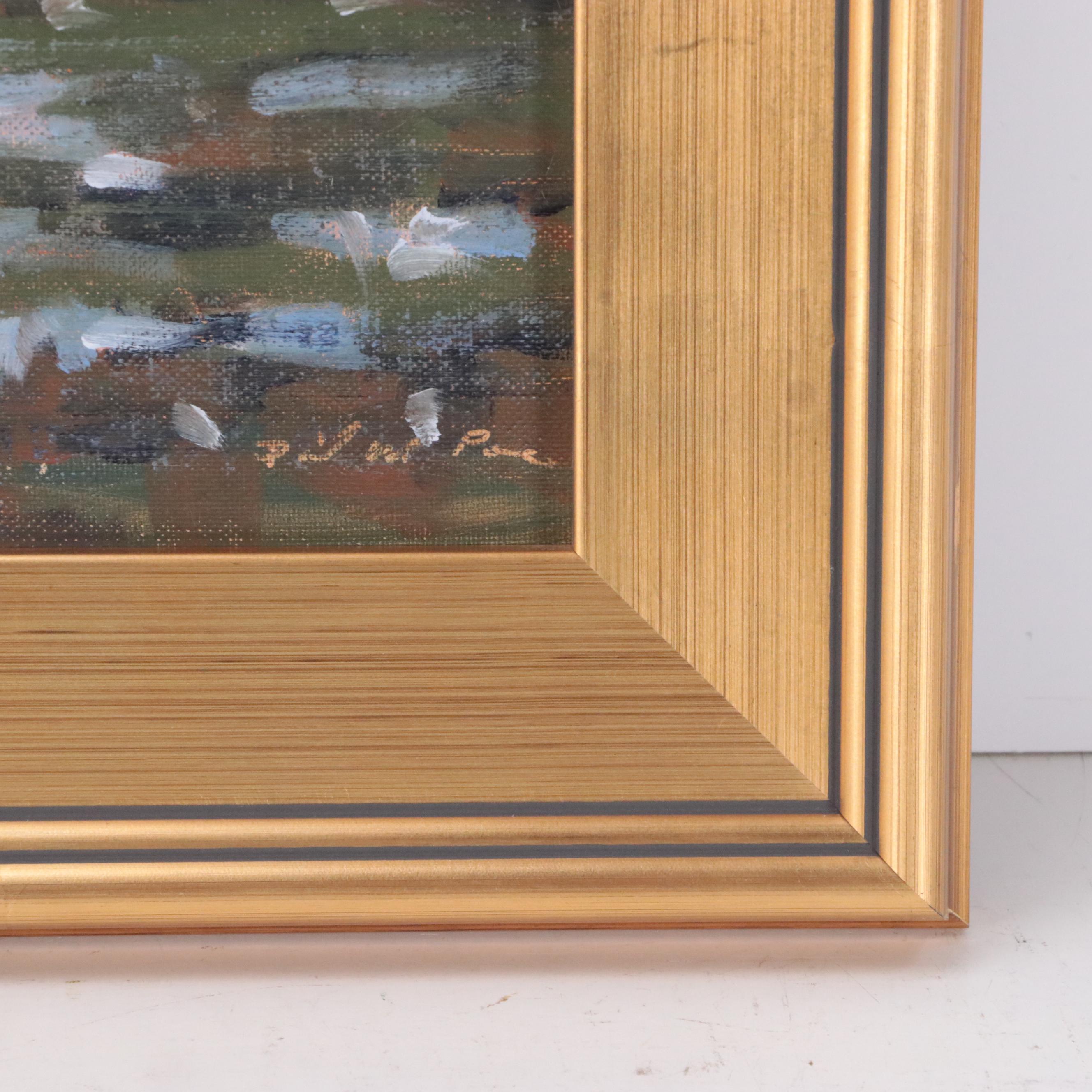 American Impressionist Style Landscape Oil Painting