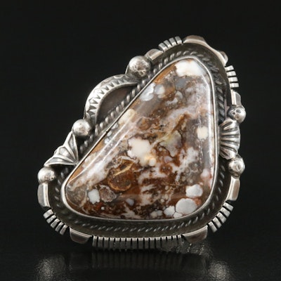 Henry Sam Navajo Diné Sterling Agate Ring