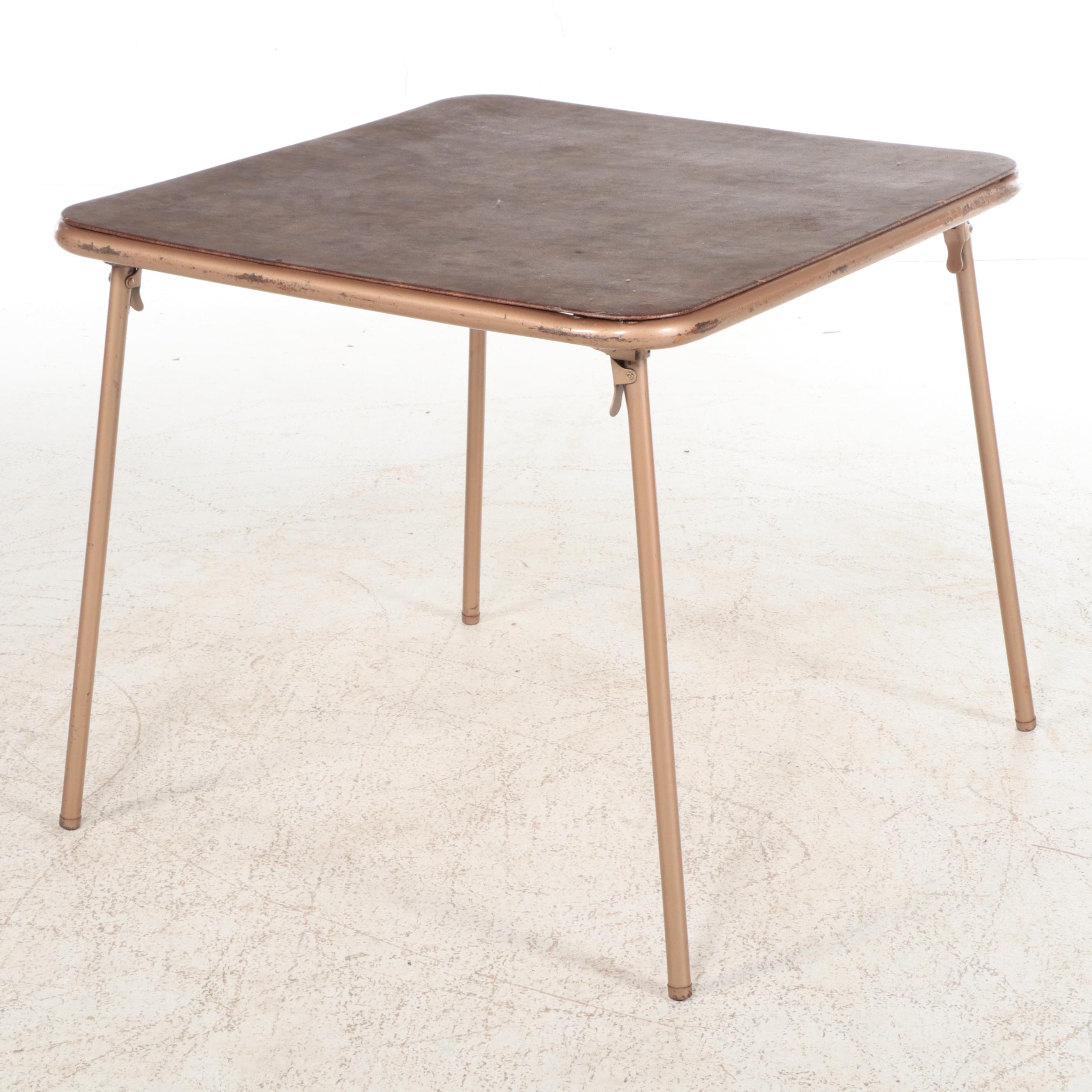 Five-Piece Cosco Powder-Coated Steel and Vinyl Folding Table and Chair Set