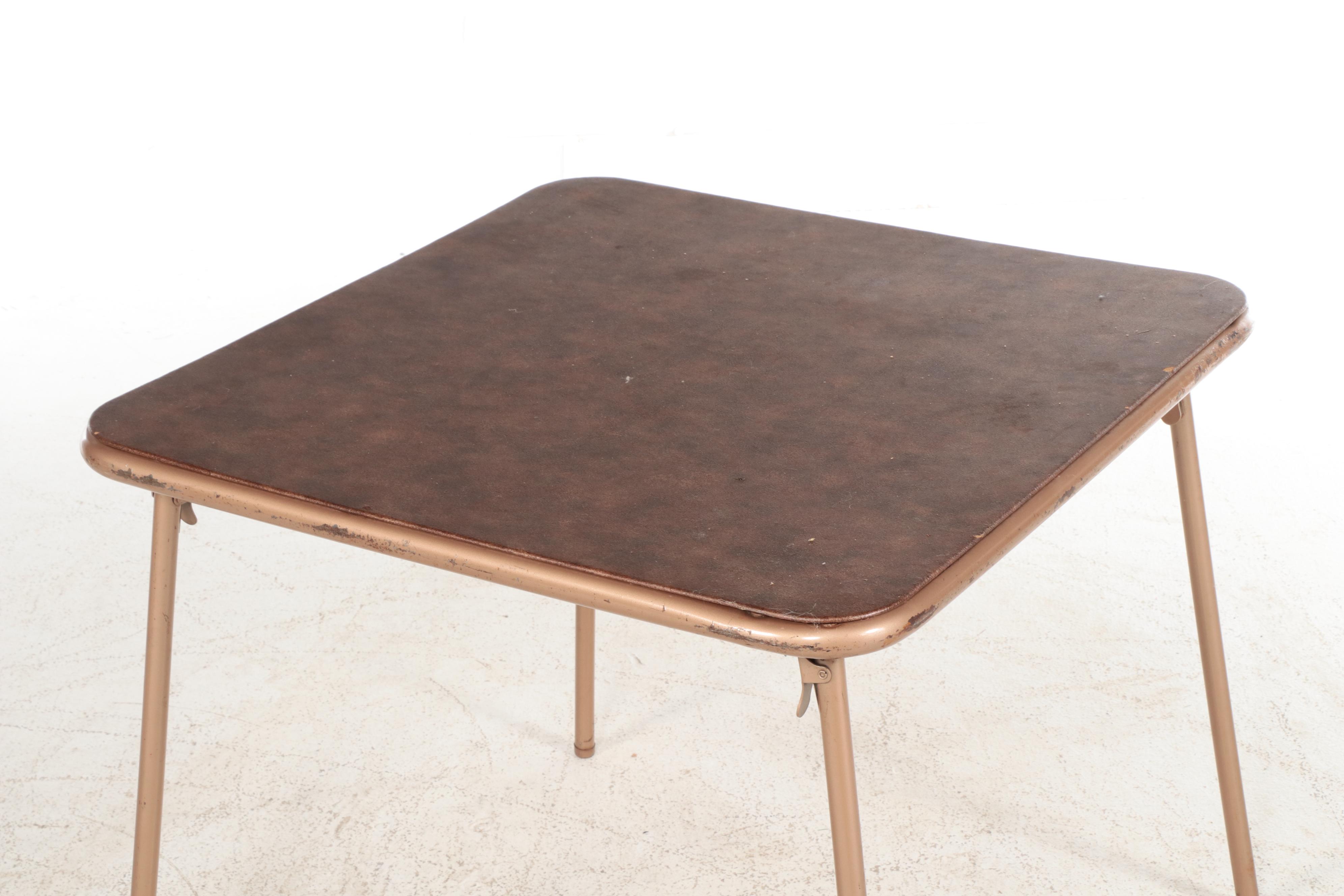 Five-Piece Cosco Powder-Coated Steel and Vinyl Folding Table and Chair Set