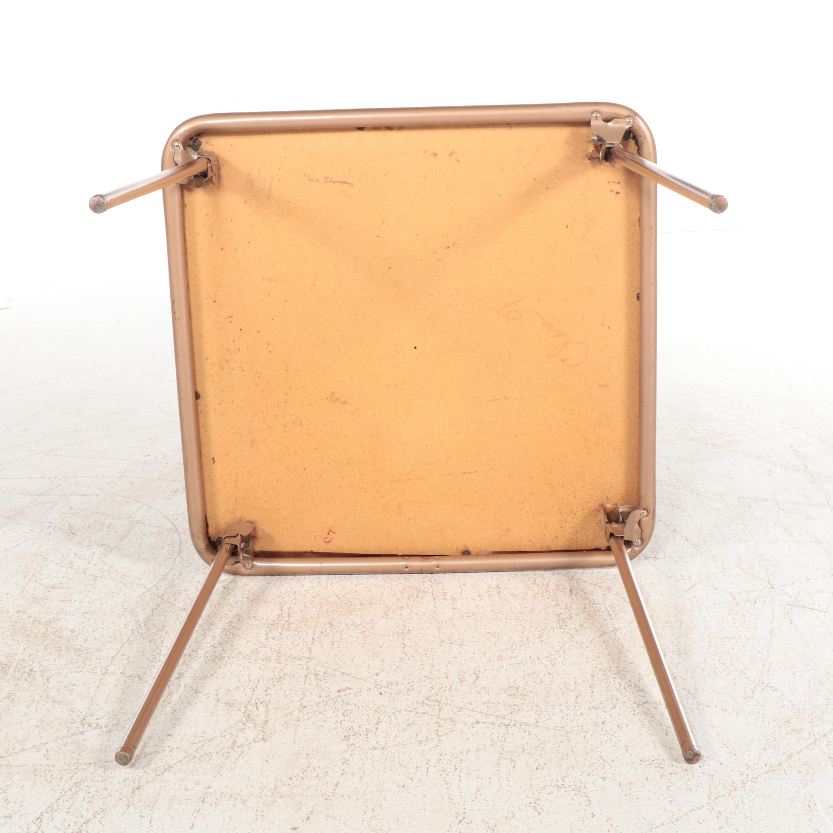 Five-Piece Cosco Powder-Coated Steel and Vinyl Folding Table and Chair Set