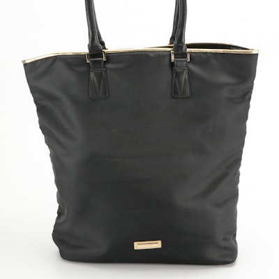 Versace Parfums Promotional Tote in Black with Gold Metallic Trim