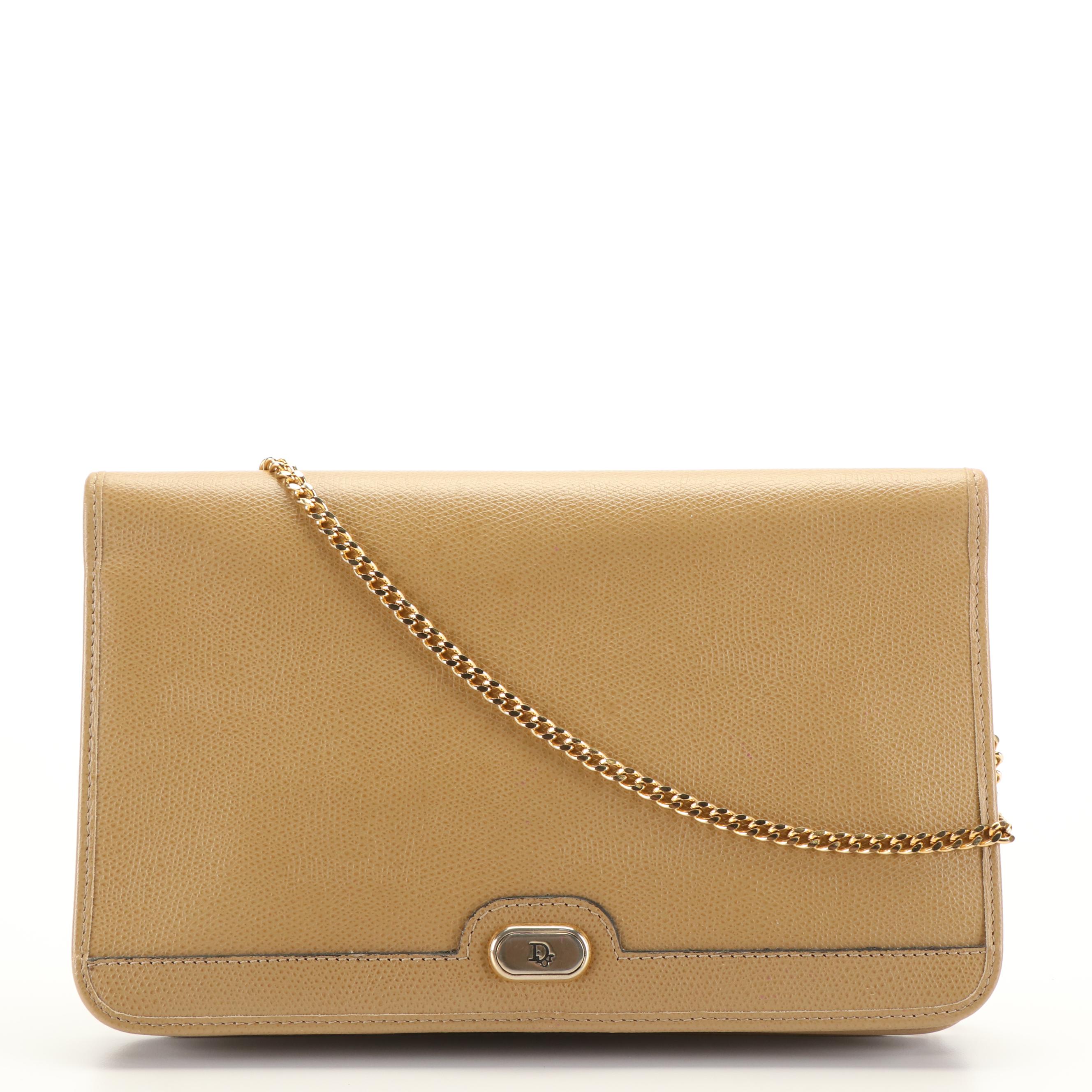 Christian Dior Vintage Leather Chain Shoulder Bag