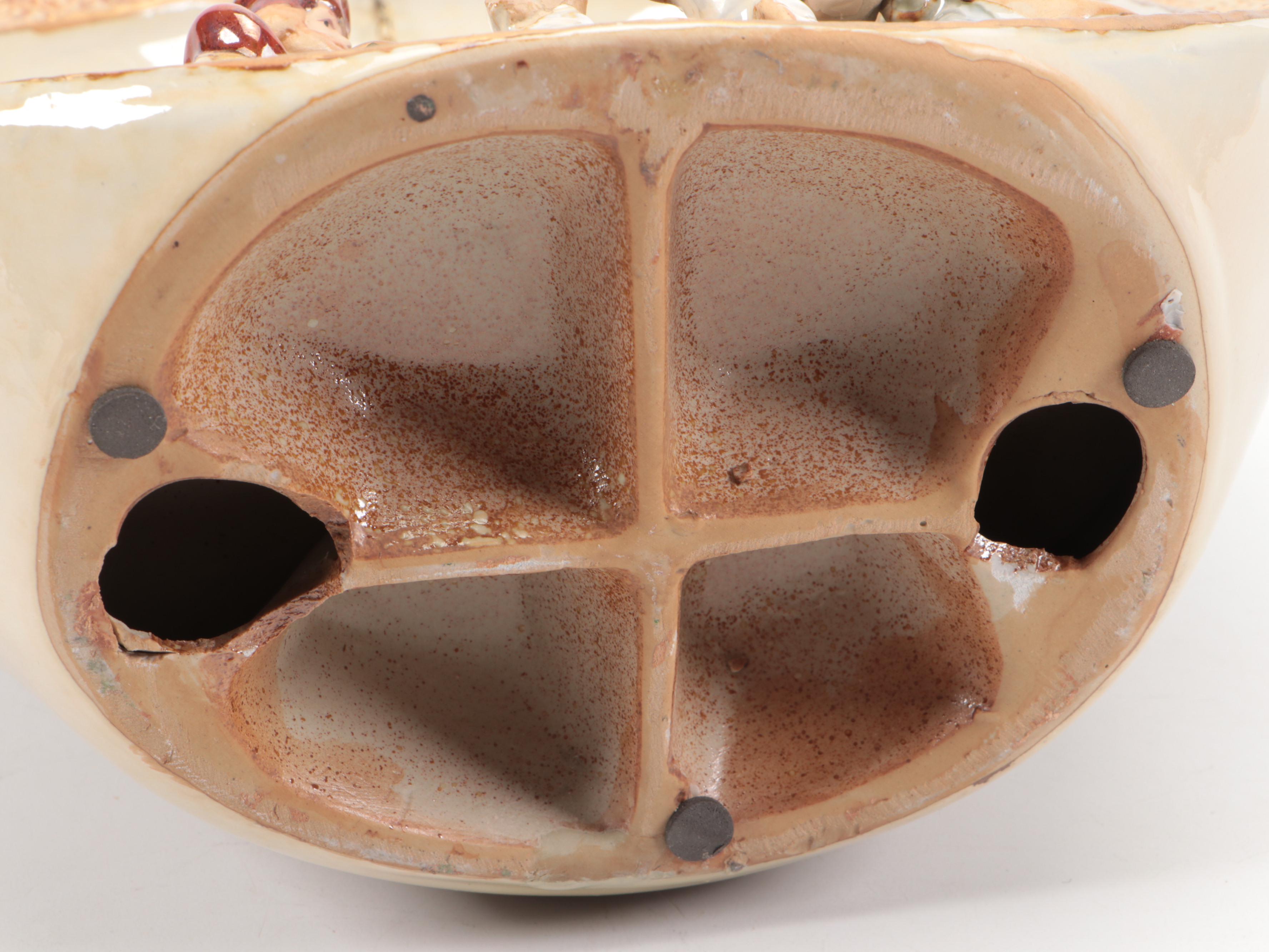 Ceramic Nativity Set with Votive Holders