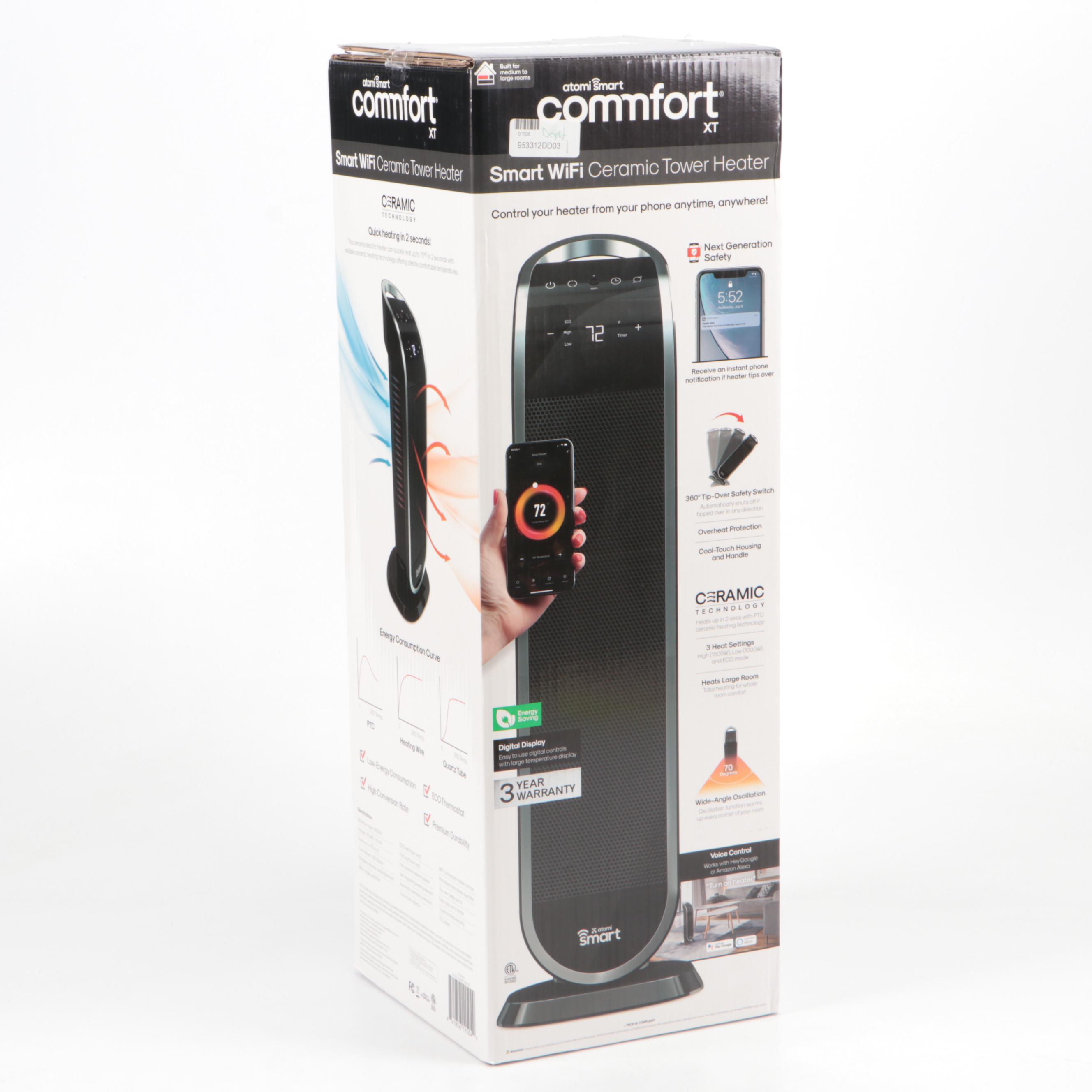 Atomi Comfort Smart Wifi Ceramic Tower Heater