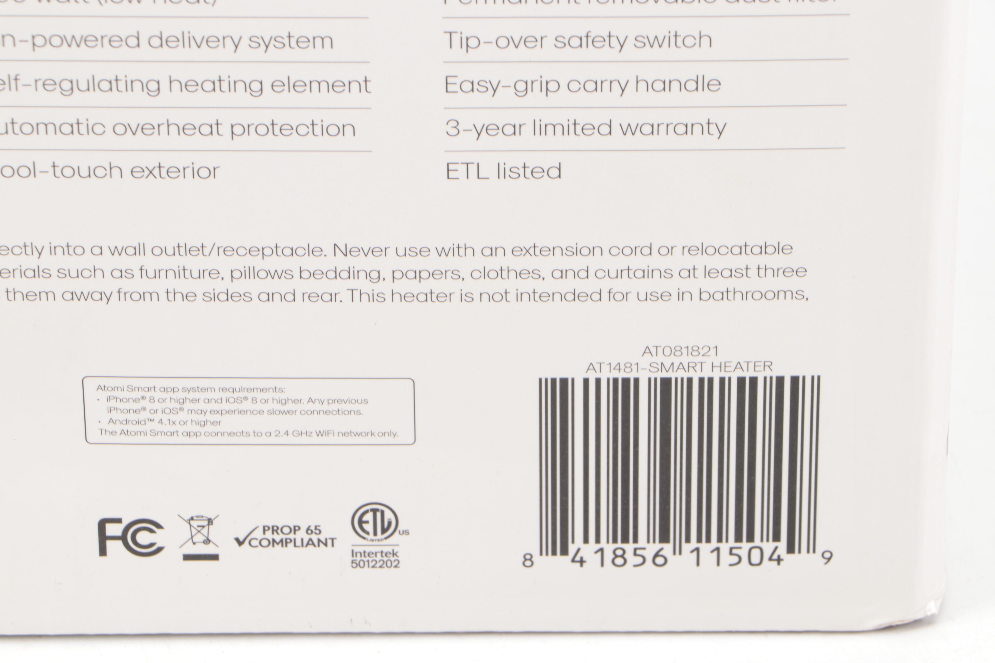 Atomi Comfort Smart Wifi Ceramic Tower Heater