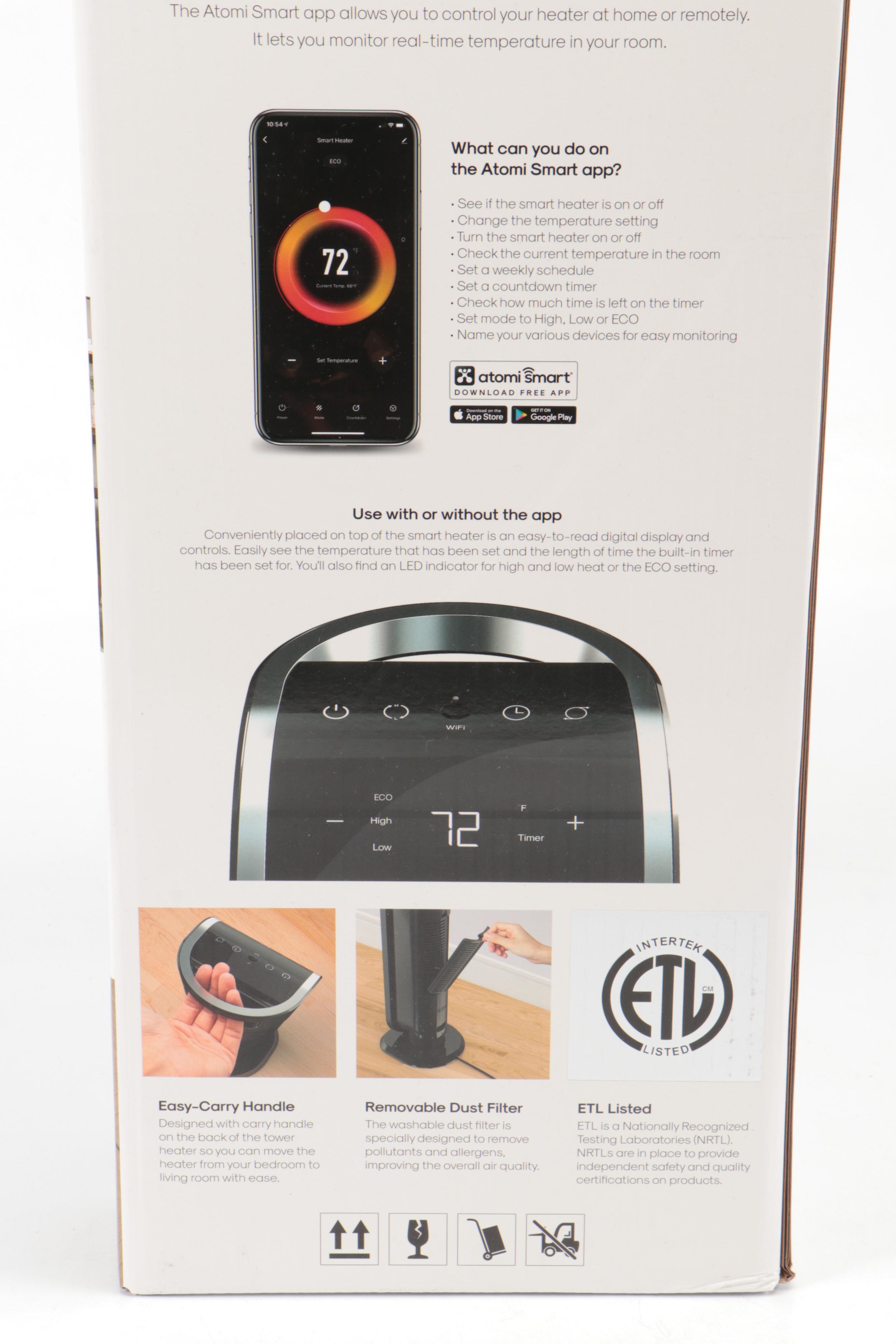 Atomi Comfort Smart Wifi Ceramic Tower Heater