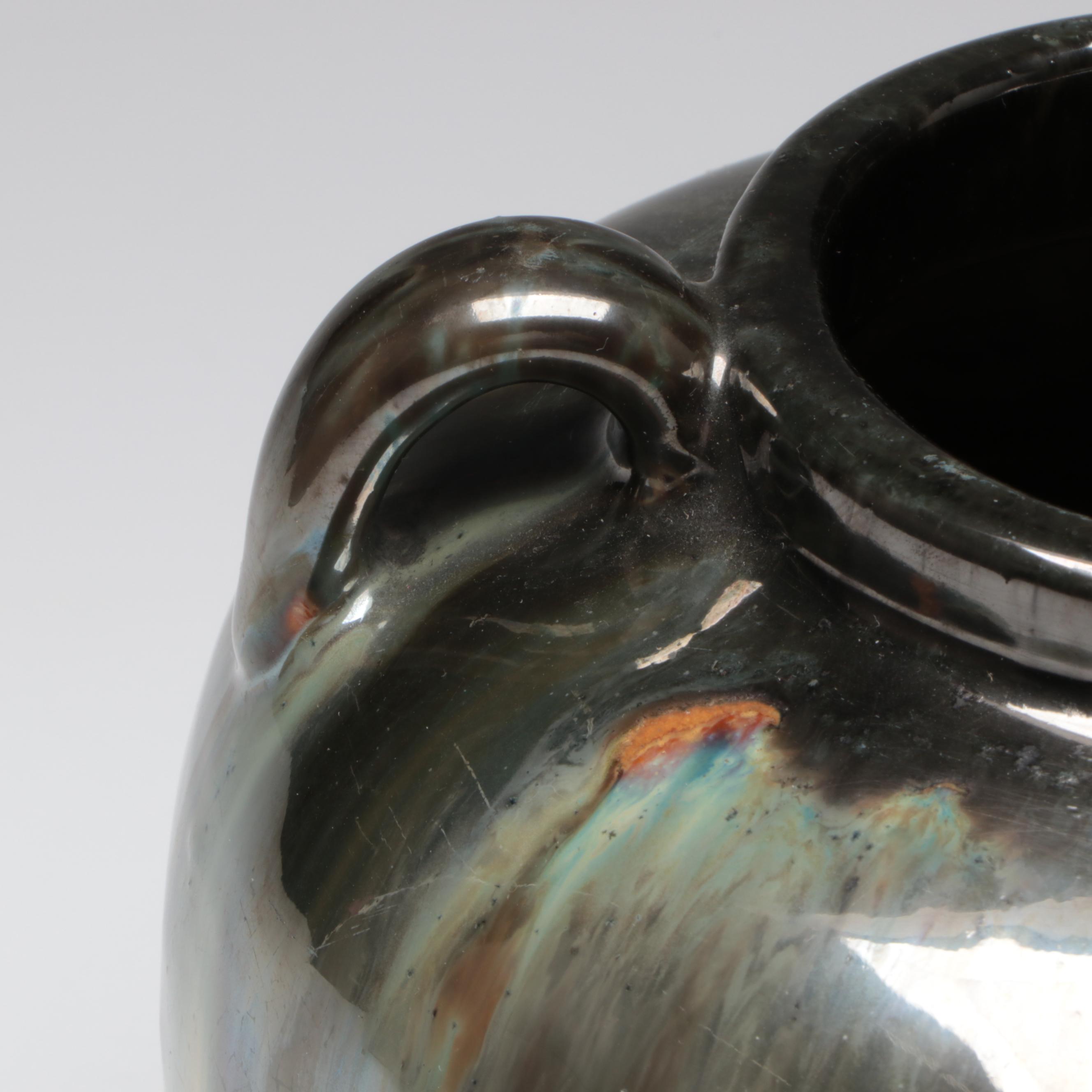 Fulper Pottery Earthenware Amphora Vessel With Drip Glaze, Early 20th C.