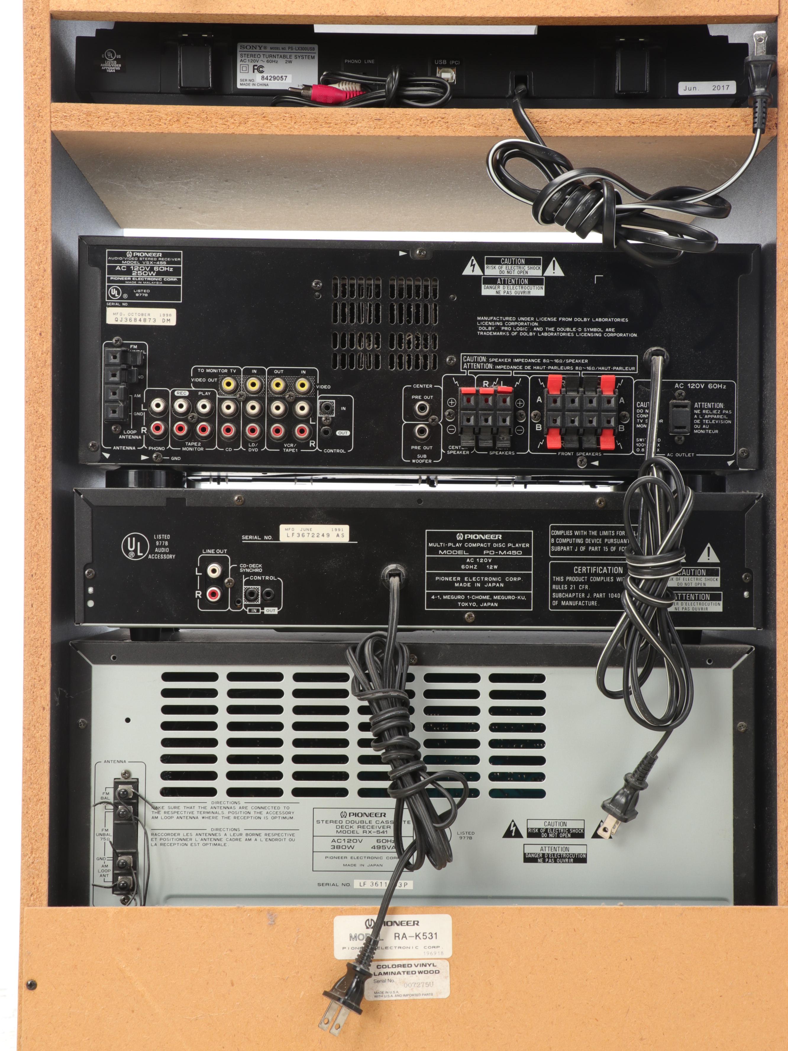 Pioneer Hi-Fi System w/. CD Player, Tape Deck, Receiver, More &  Loudspeakers