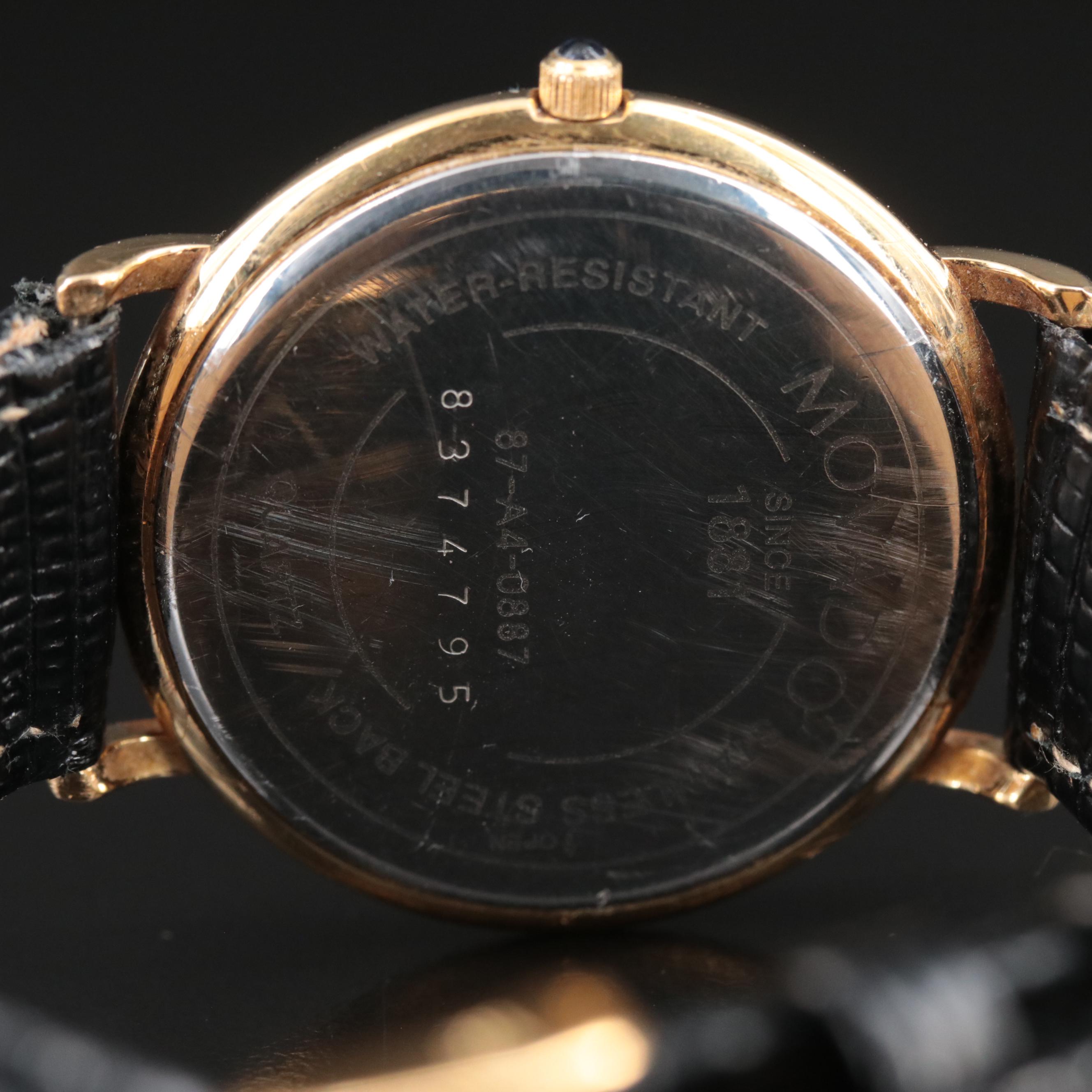 Movado Yellow Tone Quartz, Date Watch