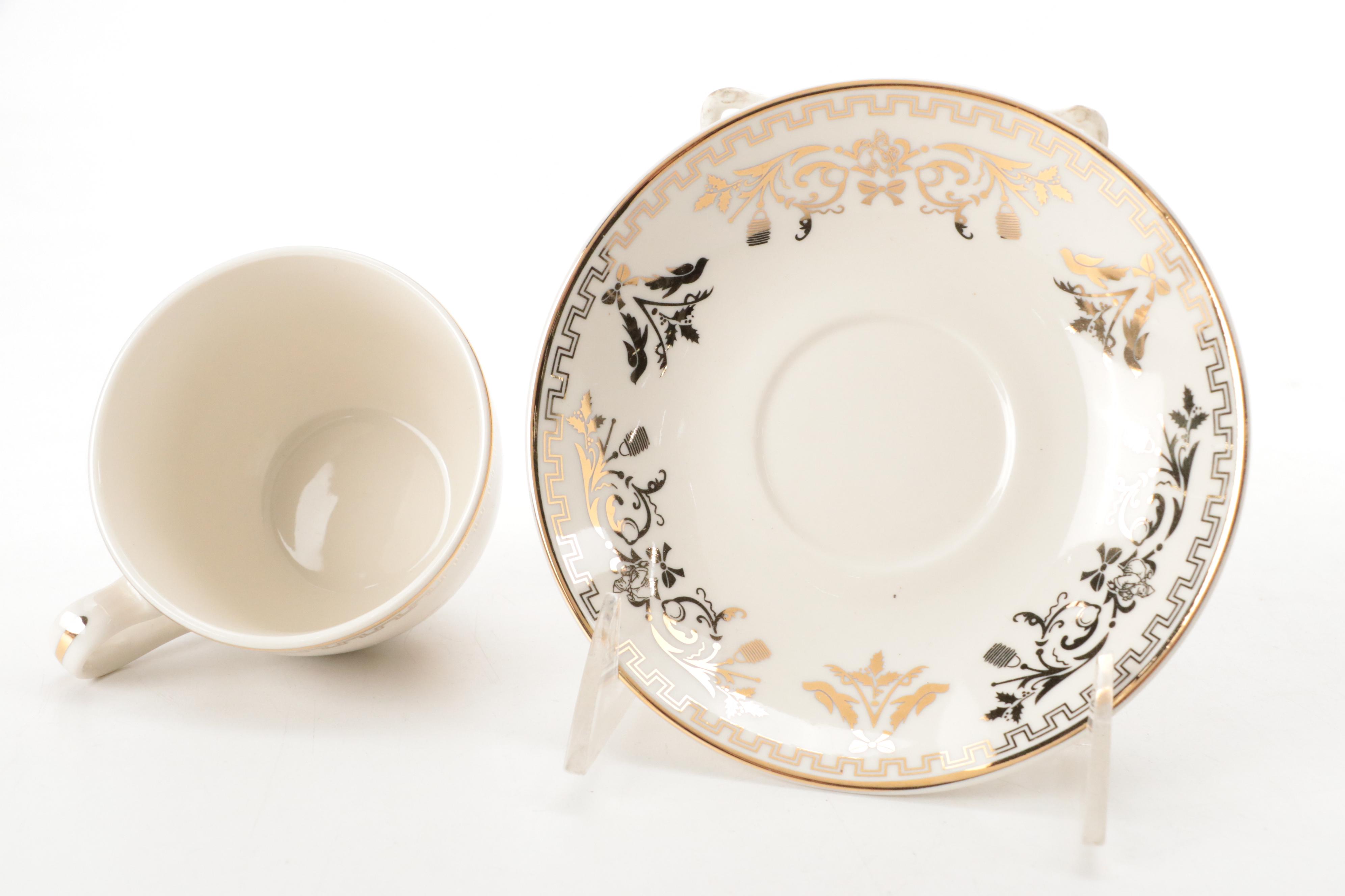 Spode 75th Anniversary "Christmas Tree Gold" Porcelain Plates and More