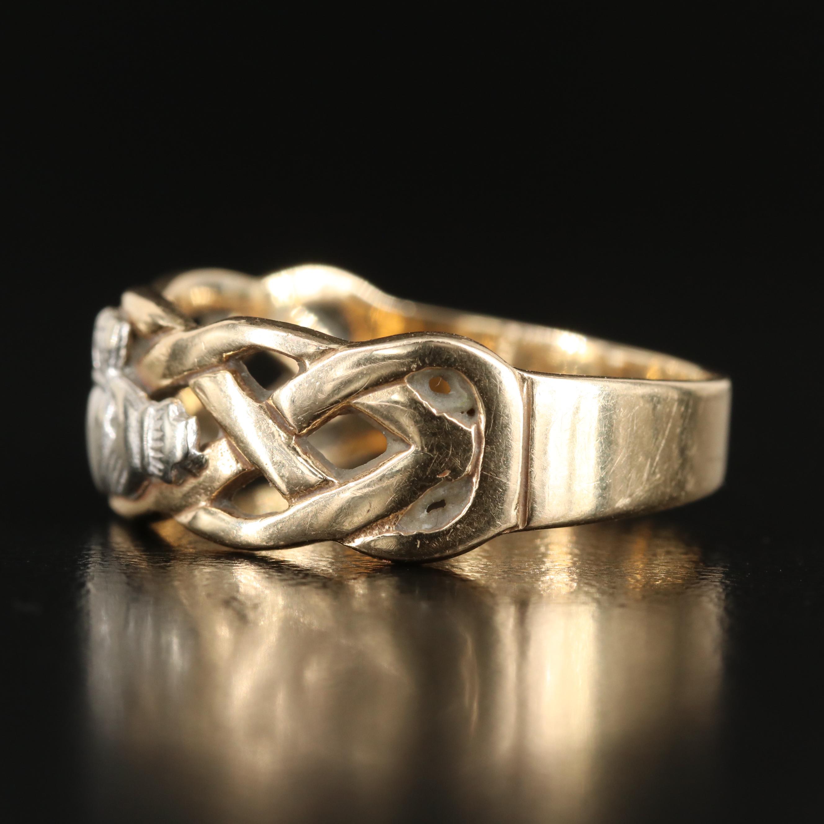 Irish 14K Claddagh Knot Ring