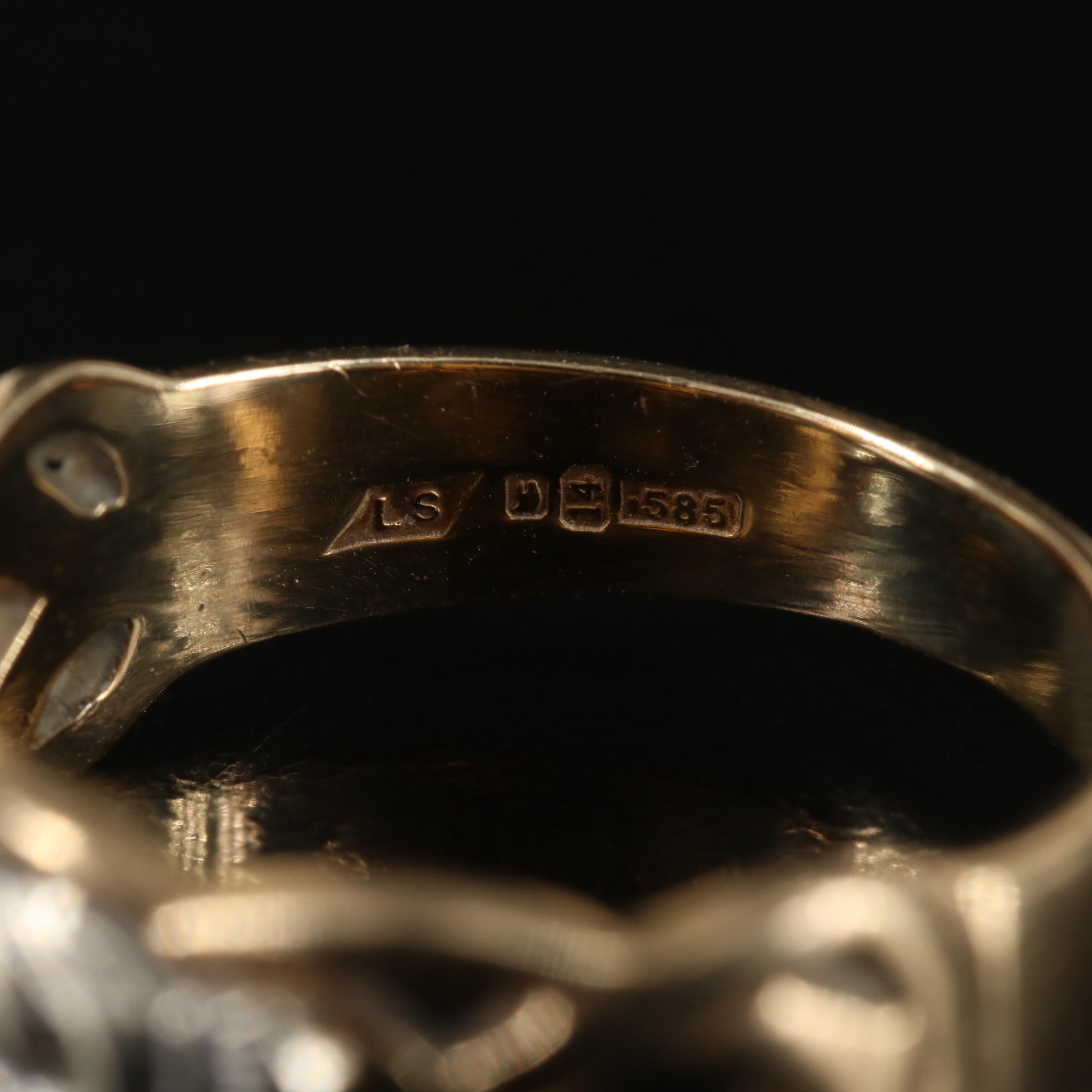 Irish 14K Claddagh Knot Ring